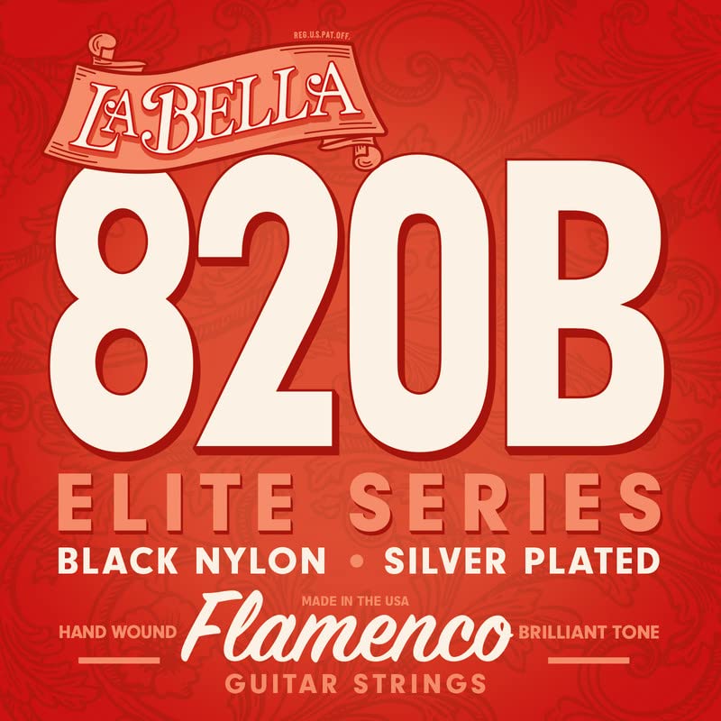 La Bella 820B Elite   Flamenco, Black Nylon