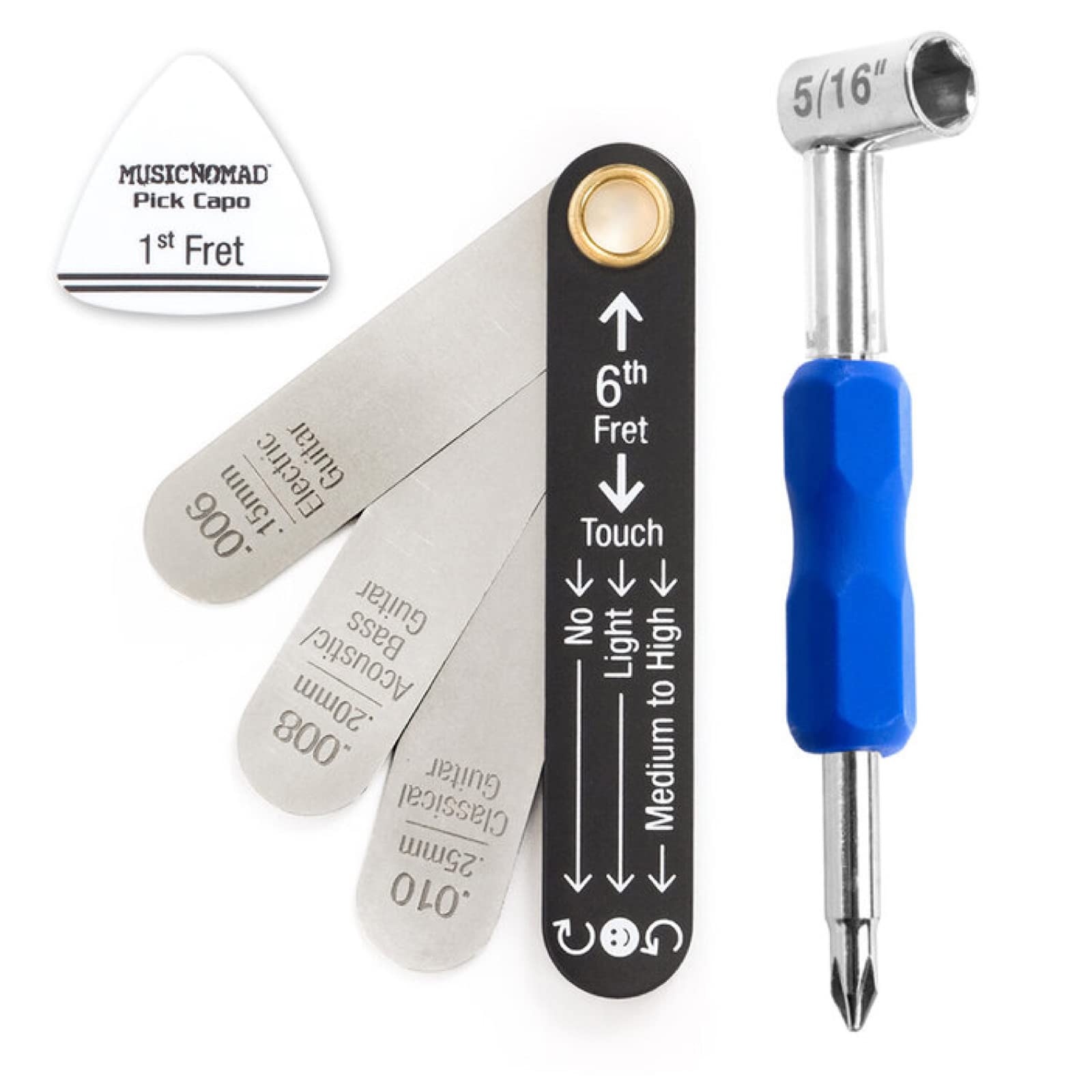 Musicnomad Truss Rod Neck Relief Measure And Adjust Kit Compatible With Gibson And Prs (Usa) Guitars (Mn611)