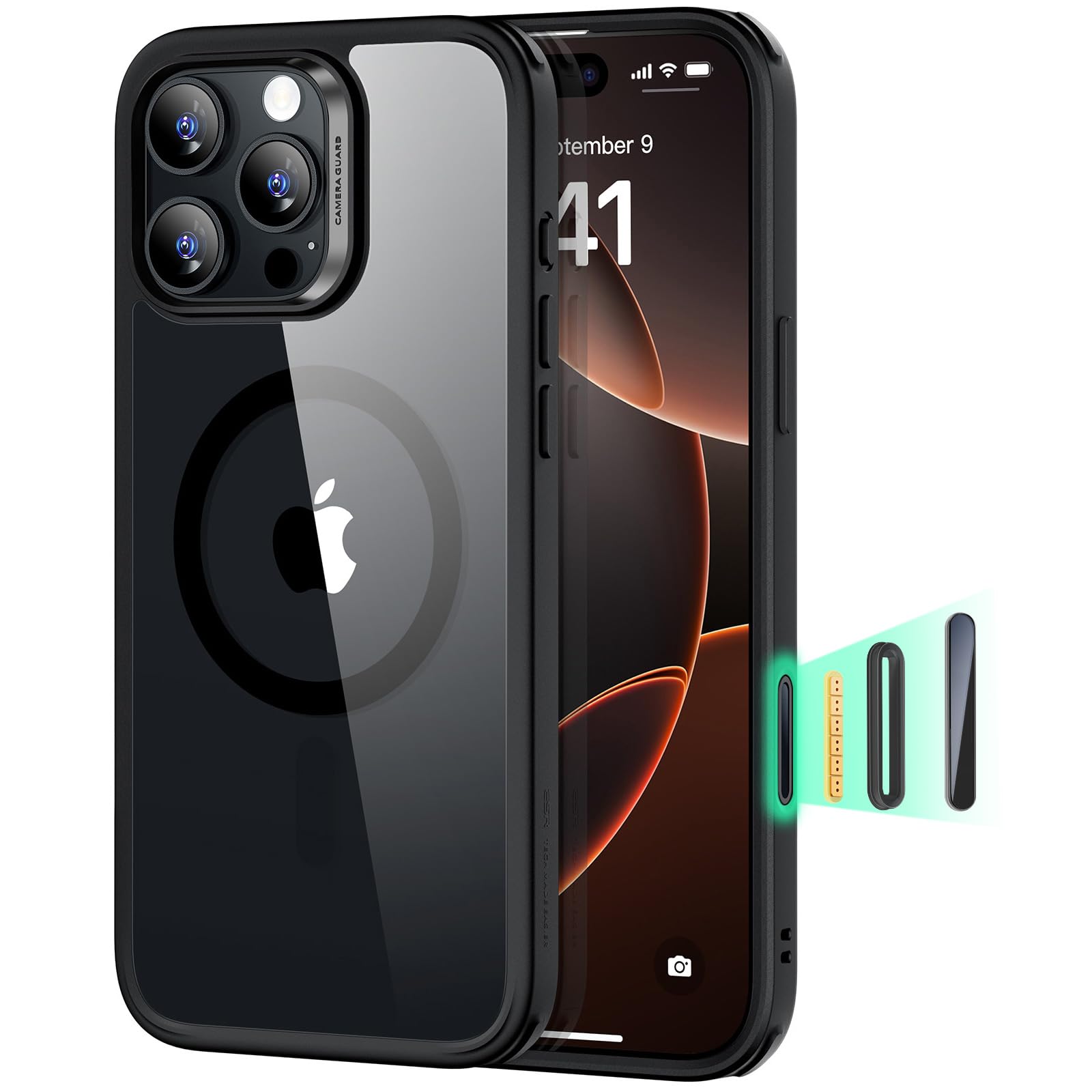 ESR for iPhone 16 Pro Case, Compatible with MagSafe, Shockproof Military-Grade Protection, Magnetic Phone Case for iPhone 16 Pro