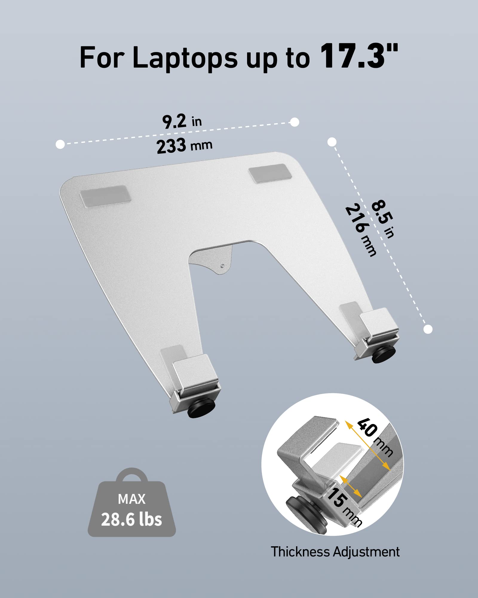 Ergounion Vesa Laptop Tray For Monitor Arm   100X100Mm Vesa Mount Laptop Tray   Arm Mount Tray For Laptop, Notebook, And Tablet