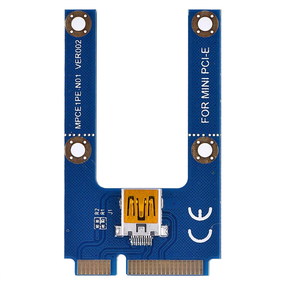 Richer-R Mini PCI-E to PCI Express 16x Extender Riser Adapter with SATA Power Cord 0.6M