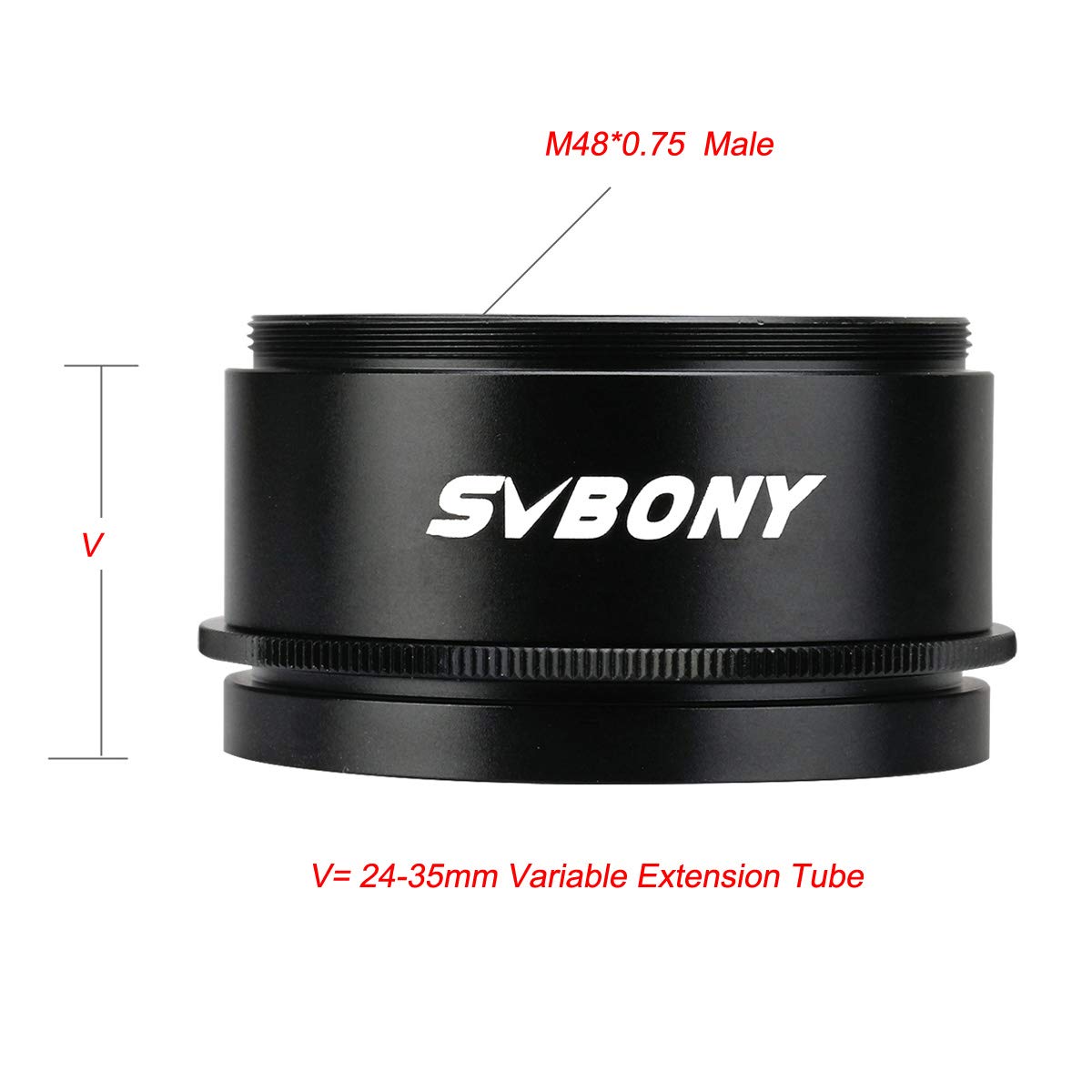 Svbony Sv109 Extension Tube 24 35Mm Variable Lock Tube With M48 Thread Applied To Astronomical Telescopes Or Spotting Scope For