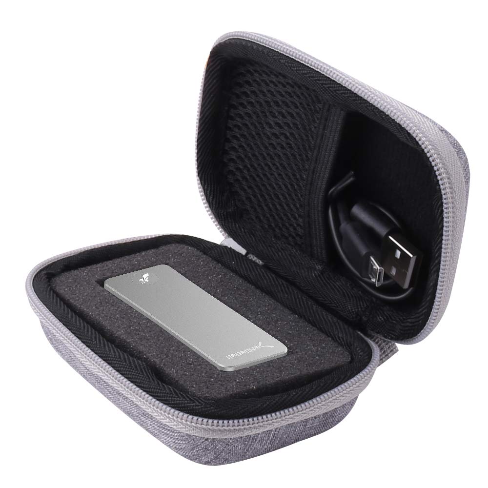 Aenllosi Hard Carrying Case For Sabrent Rocket Nano 1Tb 2Tb 512Gb Usb 3.2 10Gb/S External Aluminum Ssd (Grey)