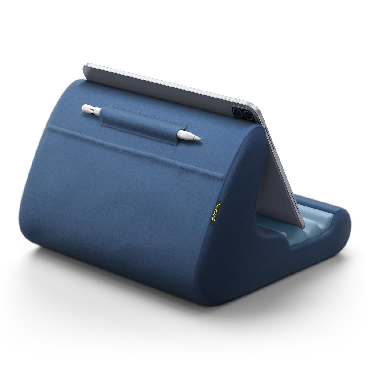 Lamicall Tablet Stand, Tablet Pillow Holder   Tablet Pillow Soft Pad for Bed, Lap Tablet Mount with Stylus Mount & Pocket, for iPad Pro 12.9, Air, Mini, Kindle, Galaxy Tab and 4 13' Tablet, Royal Blue