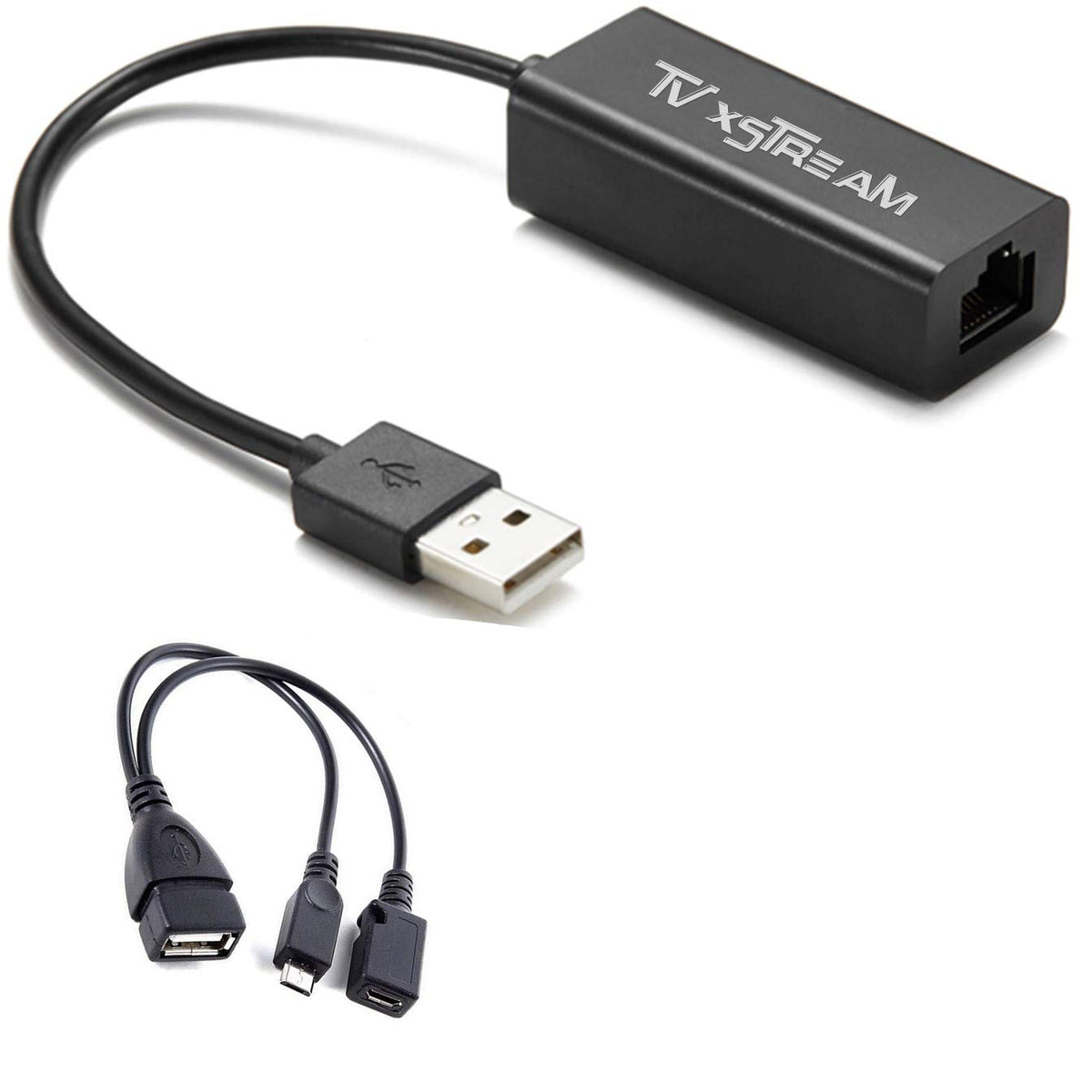 Ethernet Adapter for FIRE Stick (2nd Gen 3rd Gen and 4K Versions), Micro USB to RJ45 Ethernet Adapter with Power - up to 100Mbps