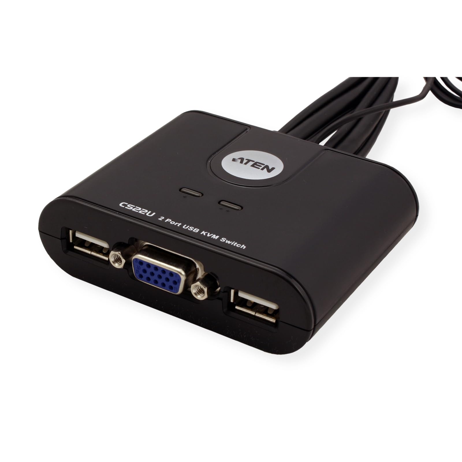 Aten 2-Port Usb 2.0 Cable-Built-In Kvm Switch Cs22U