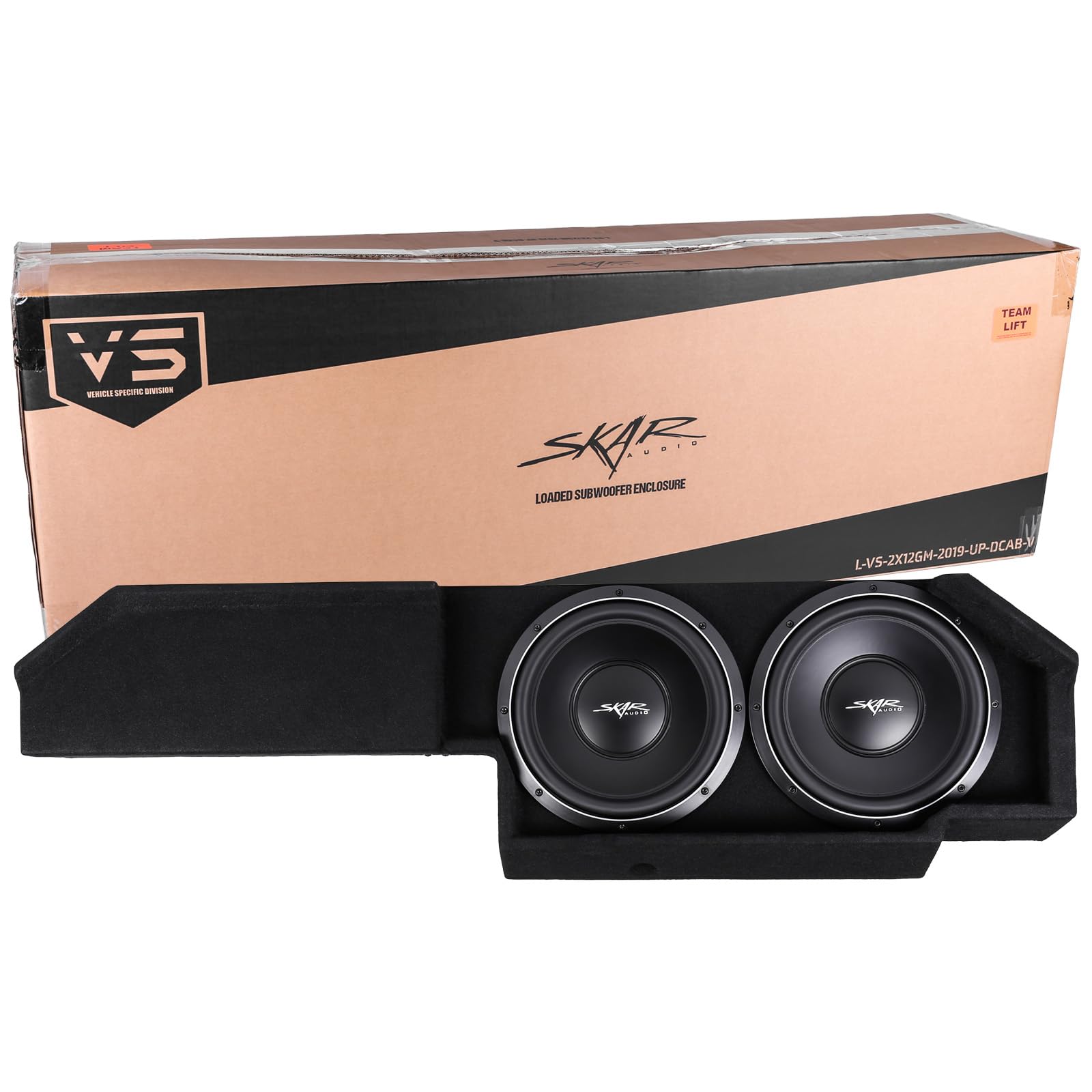 Skar Audio Dual 12 Loaded Ported Subwoofer Enclosure Compatible with 2019-2025 Chevrolet Silverado/GMC Sierra Double Cab Trucks