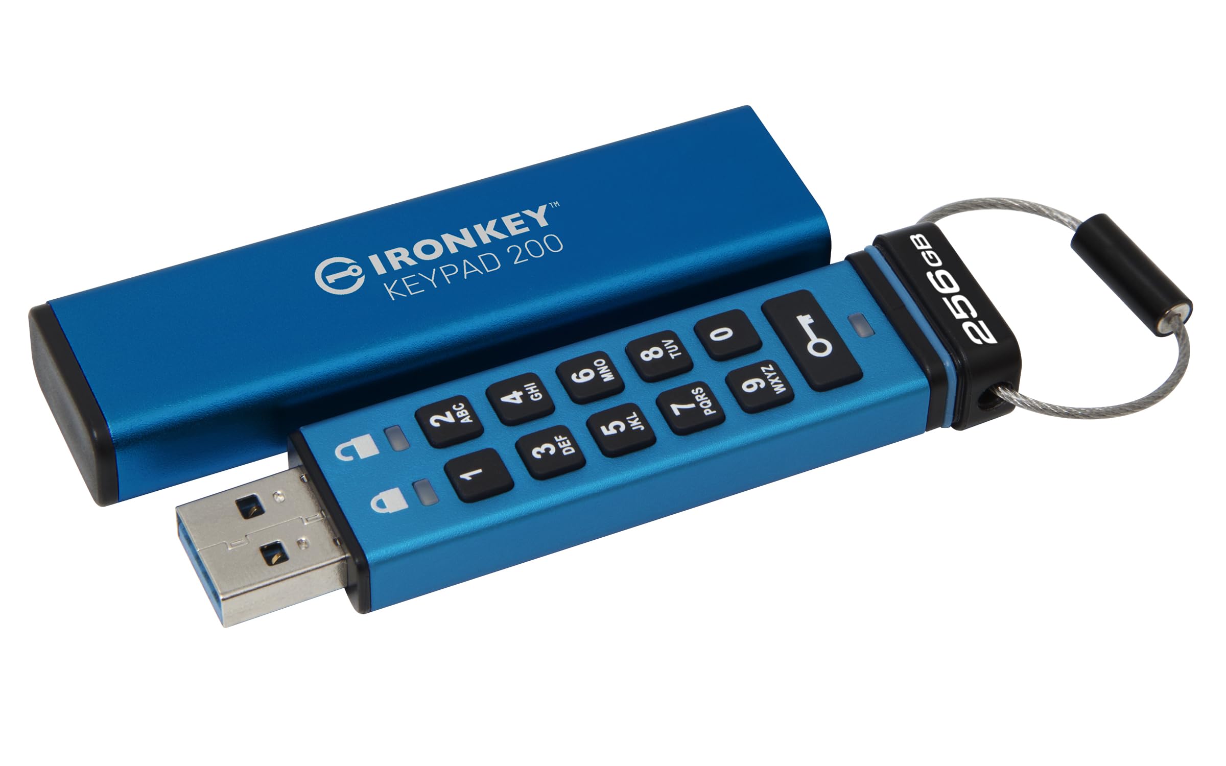 Kingston Ironkey Keypad 200 Usb A 256Gb Encrypted Flash Drive | Os Independent | Fips 140 3 Level 3 | Xts Aes 256 Bit | Badusb A