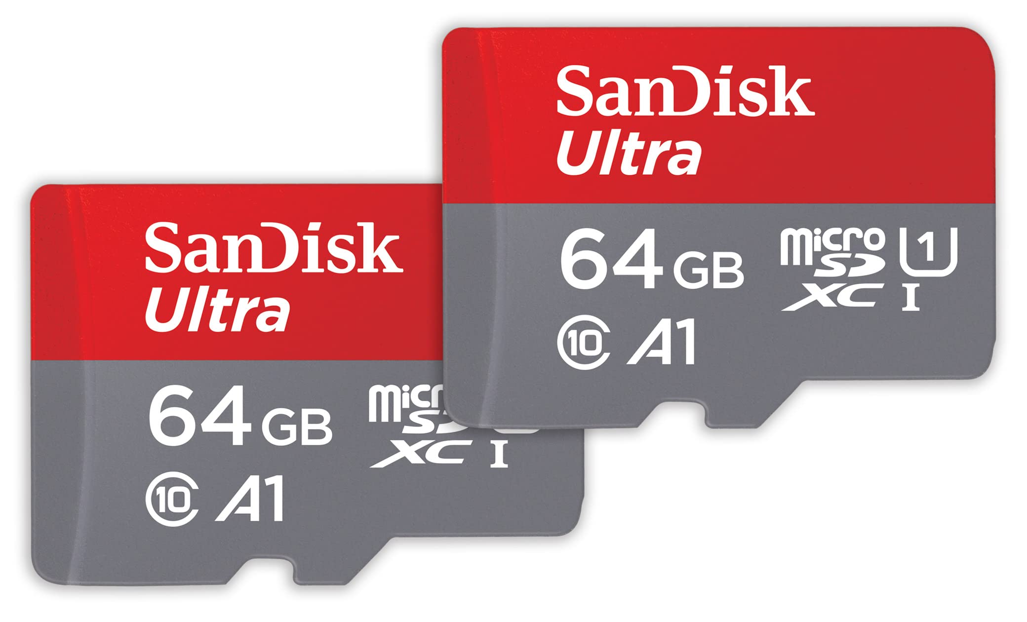 SanDisk 64GB 2-Pack Ultra microSDXC UHS-I Memory Card (2x64GB) with Adapter - SDSQUAB-064G-GN6MT [New Version]