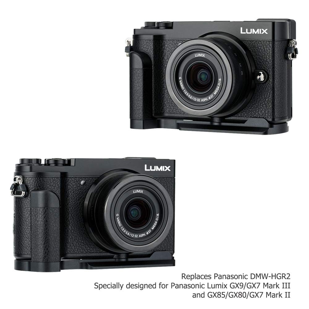 Metal Hand Grip L Bracket For Panasonic Lumix Gx9 Gx85 Gx80 Gx7 Mark Iii Ii Anti-Slip Holder, No Blocking To Interfaces Jack & B