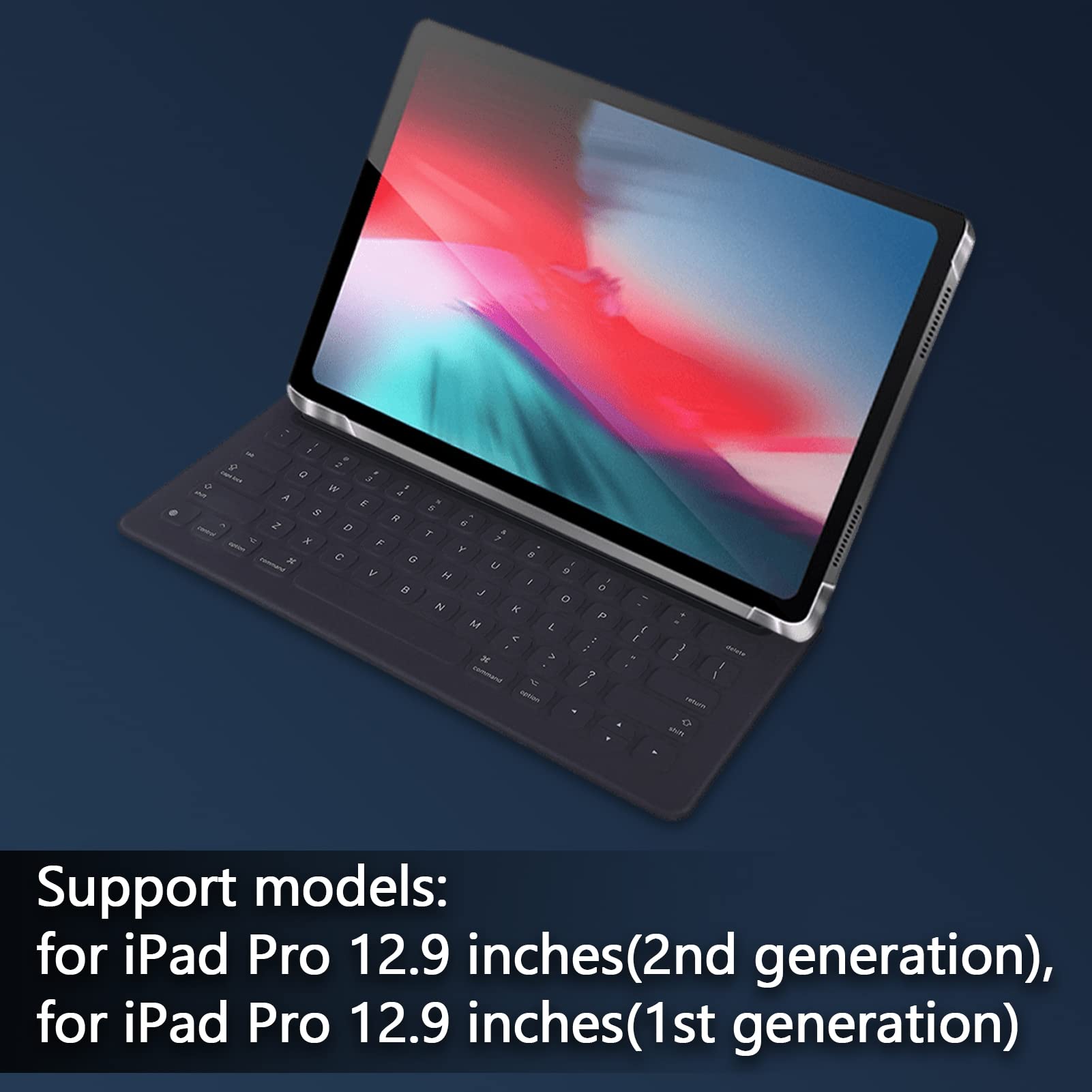 Smart Keyboard For Pro, 12.9In Portable Tablet Intelligent Carrying Foldable Ultra-Slim Keyboard With 64 Keys For Pro 2Nd Genera