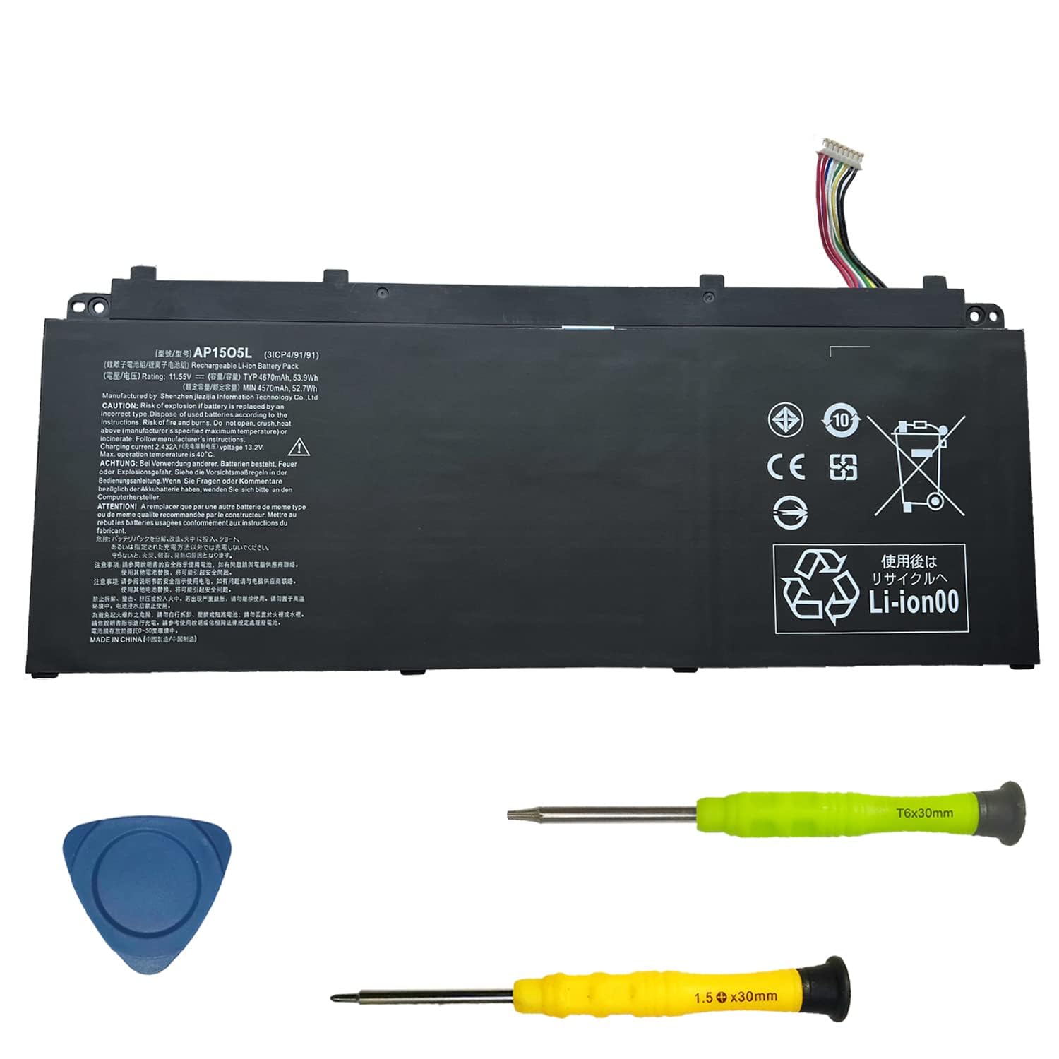 Sunnear Ap15O5L Acer Laptop Battery Replacement For Acer Chromebook R13 Cb5 312T Aspire S13 S5 371 Acer Swift 5 Sf514 51 Sf515 5