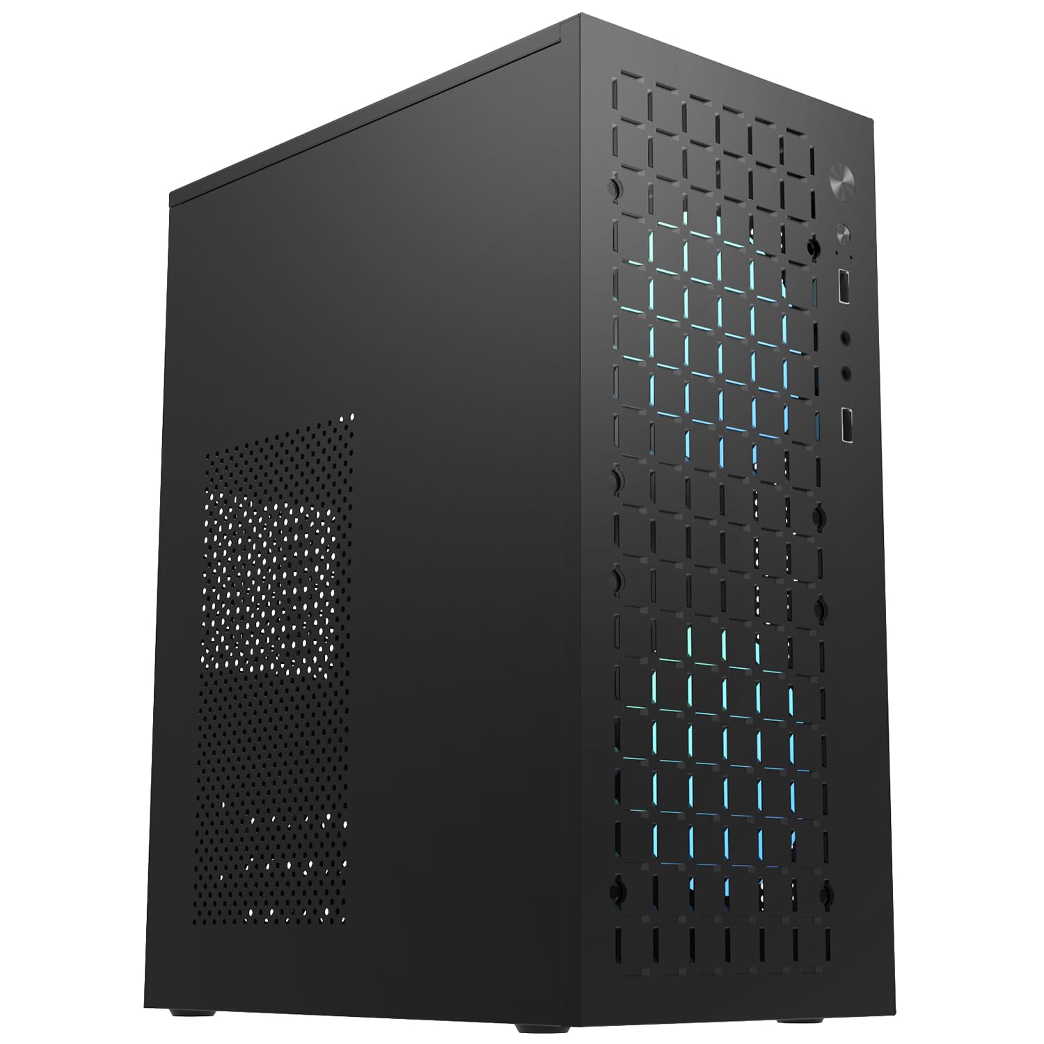 Matx Case,Itx Case,High Airflow Micro Atx Pc Case, Support Matx, Mini Itx, Micro Atx Case Slim With Usb2.0X2 I/O Port, Black Wit