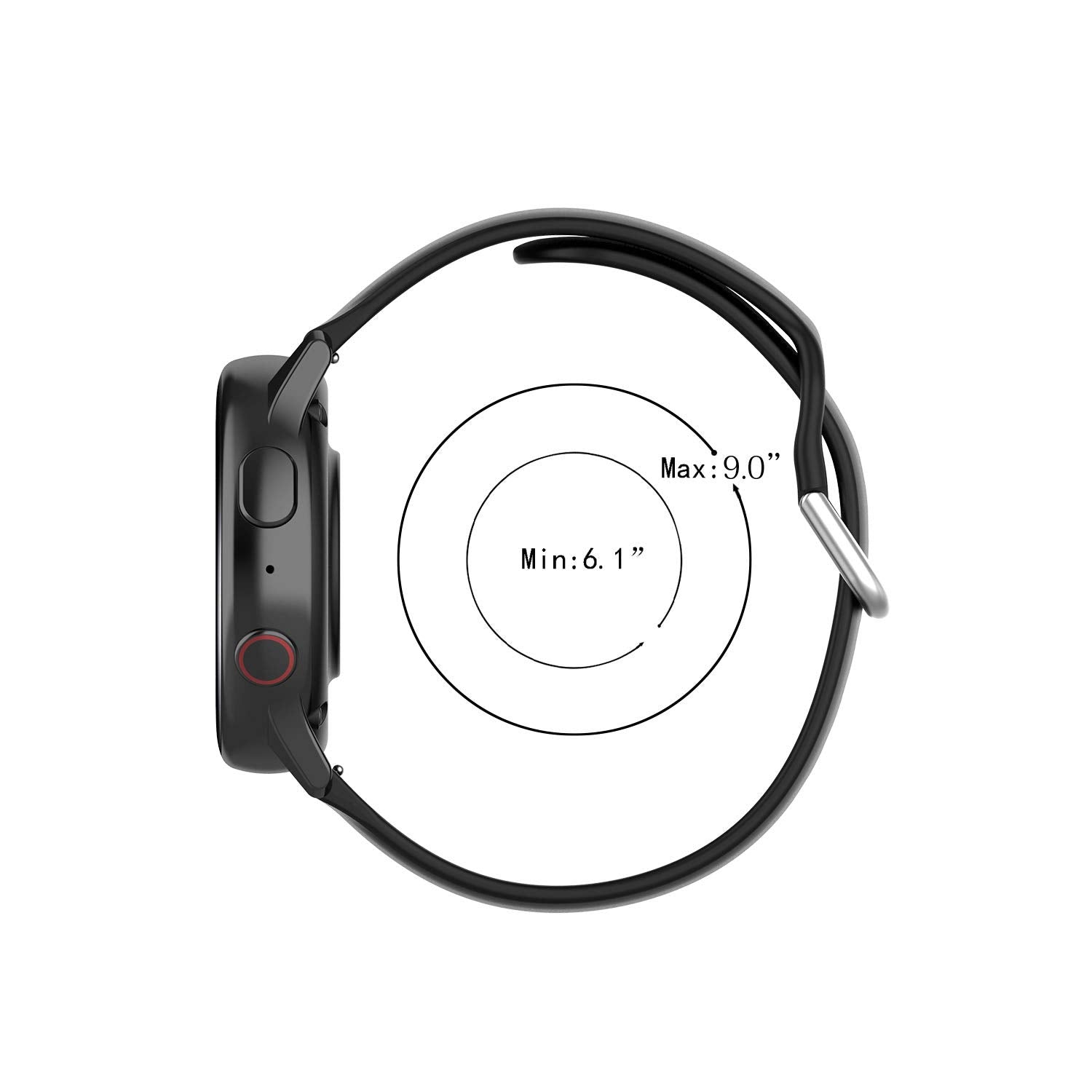 Ninehorse Silicone Bands Compatible With Wzwneer Watch Band For Women Men Quick Release Wrist Bands Adjustable Replacement Bands