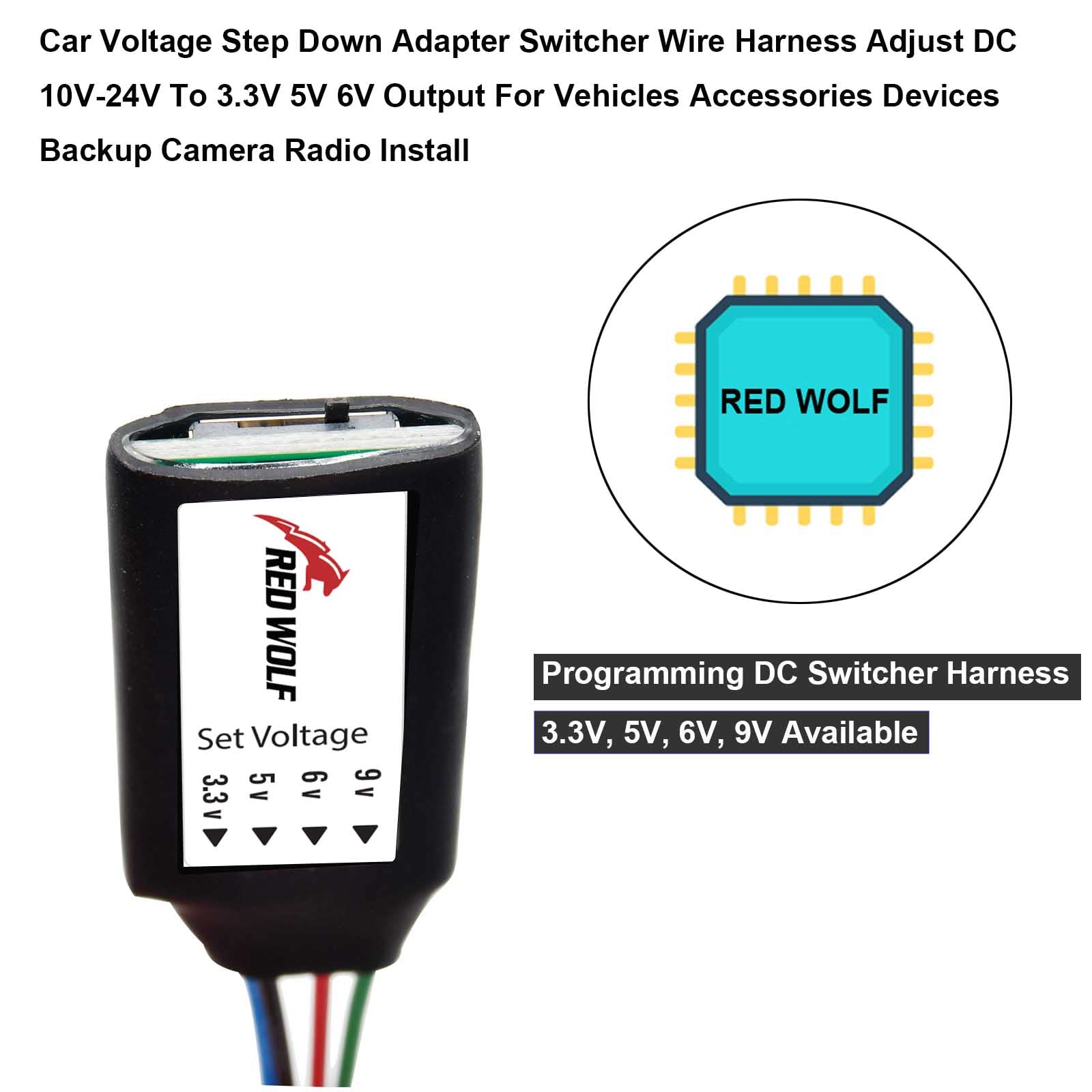 Red Wolf Voltage Regulator Dc 12V To 3.3V 5V 6V 9V Step Down Converter Power Supply Voltage Adapter Adjust Direct Current For Ve