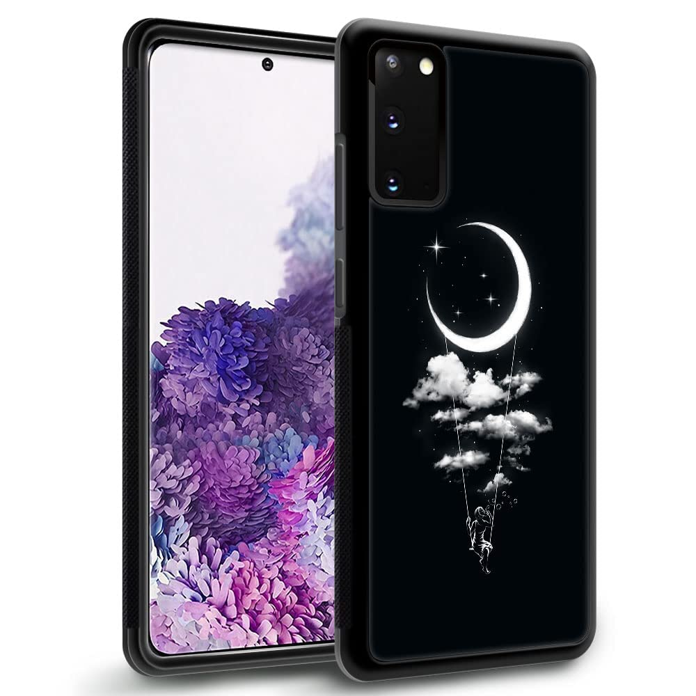 Daizag Compatible With Samsung Galaxy S20 Ultra Case,Free Girl Under The Moon For Man Woman, All Round Protection Shockproof Ant