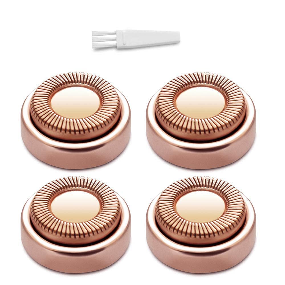 Facial Hair Remover Replacement Heads, For Flawless Women Lip Soft Touch, Chin, And Cheeks Cleaning As Seen On Tv 18K Gold Plate