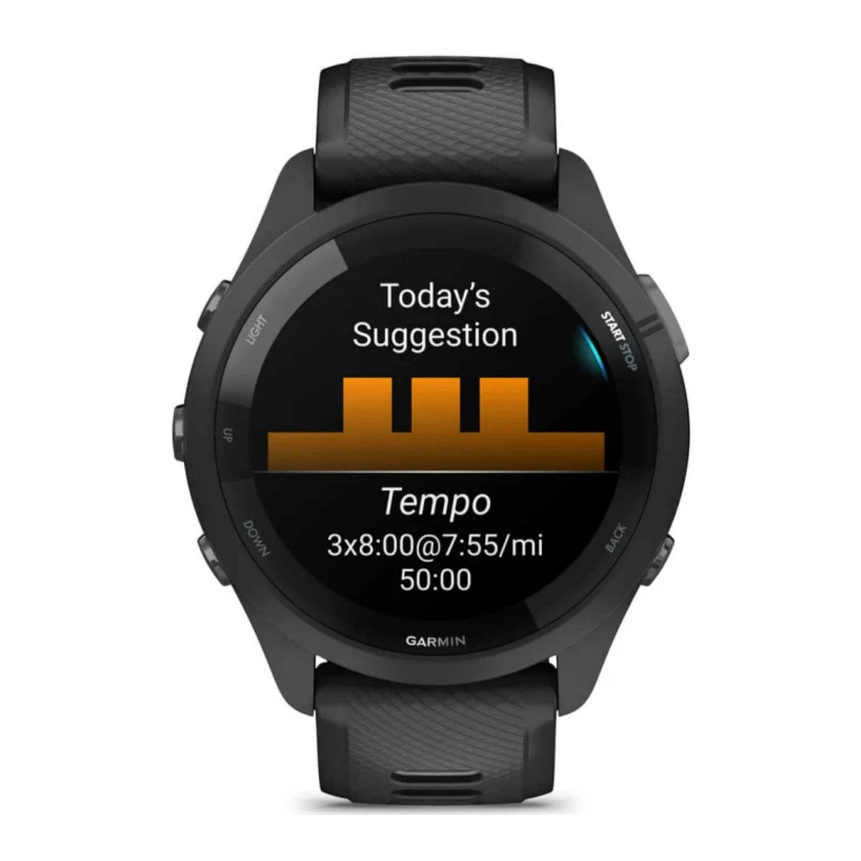 Garmin Forerunner 265 Running Smartwatch, Colorful Amoled Display, Training Metrics And Recovery Insights, Black And Powder Gray