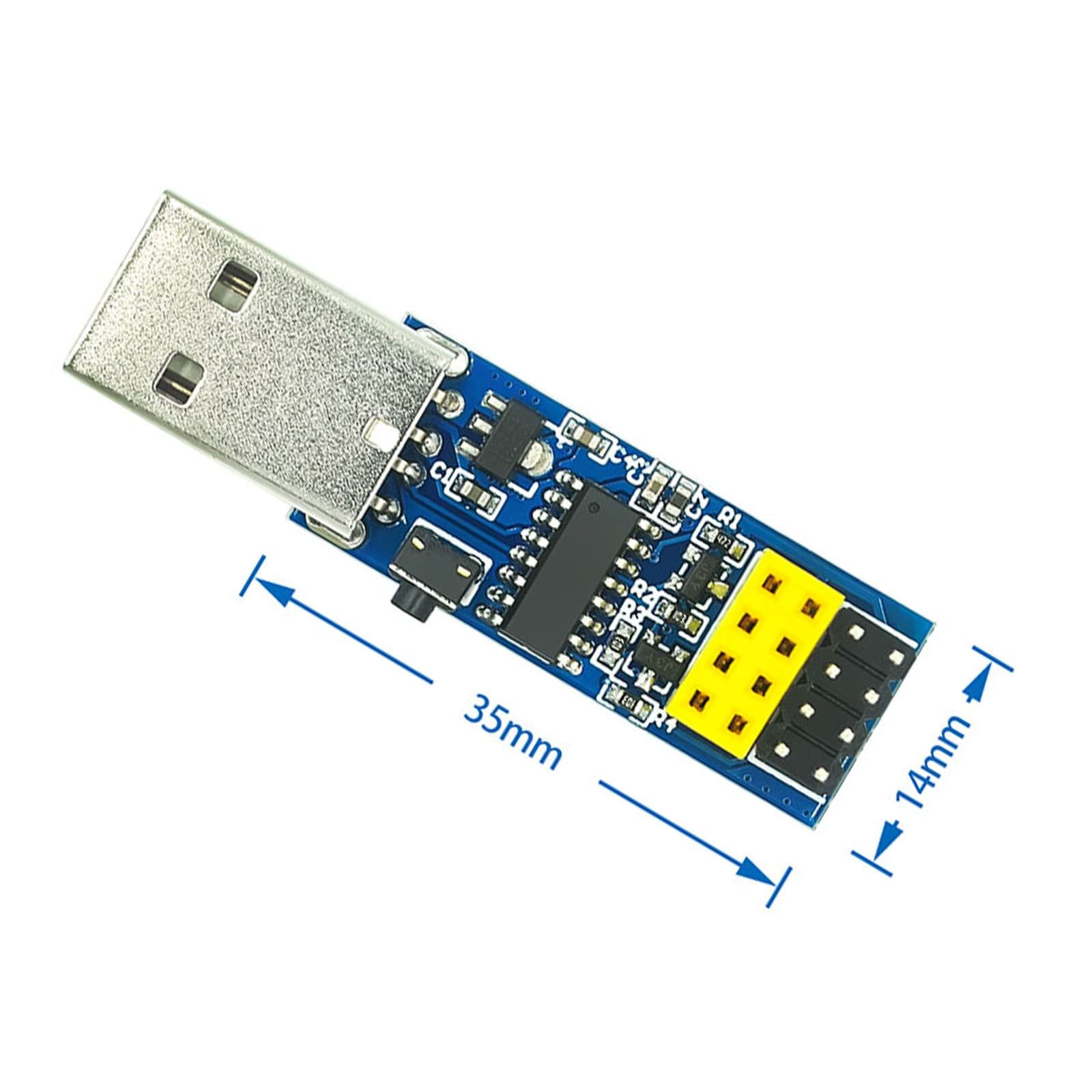10Gtek Esp8266 Esp 01S Nodemcu Development Board, Blue, Usb Connector, Plastic Material