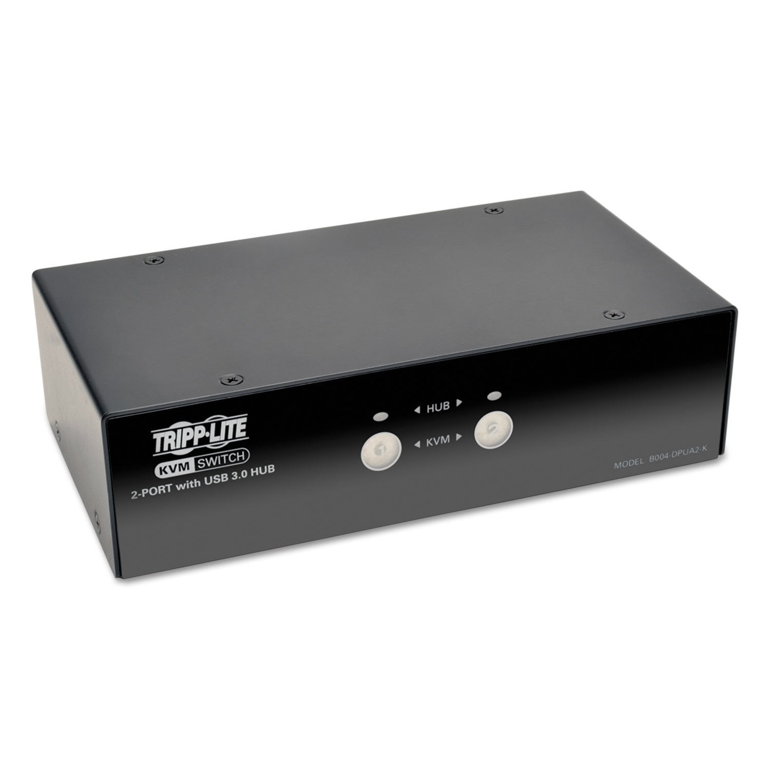 Tripp Lite 2-Port DisplayPort KVM Switch with Audio, Cables & USB 3.0 Hub (B004-DPUA2-K)