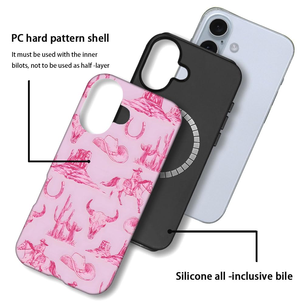 Tnxee Case Compatible With Iphone 16 Plus,Compatible With Magsafe,Fall Prevention Hybrid 2-Layer Hard Shell Cases For Girls Boys