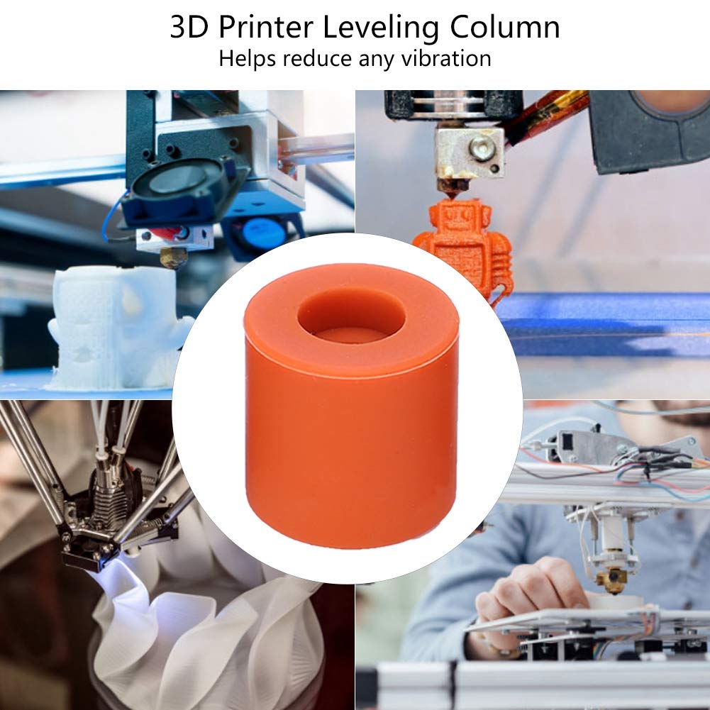 Heatbed Silicone Leveling Column, 12Pcs 3D Printer Hot Bed Mounts Column Stable Tool, Heat Resistant And Wear Resistant Spring 1