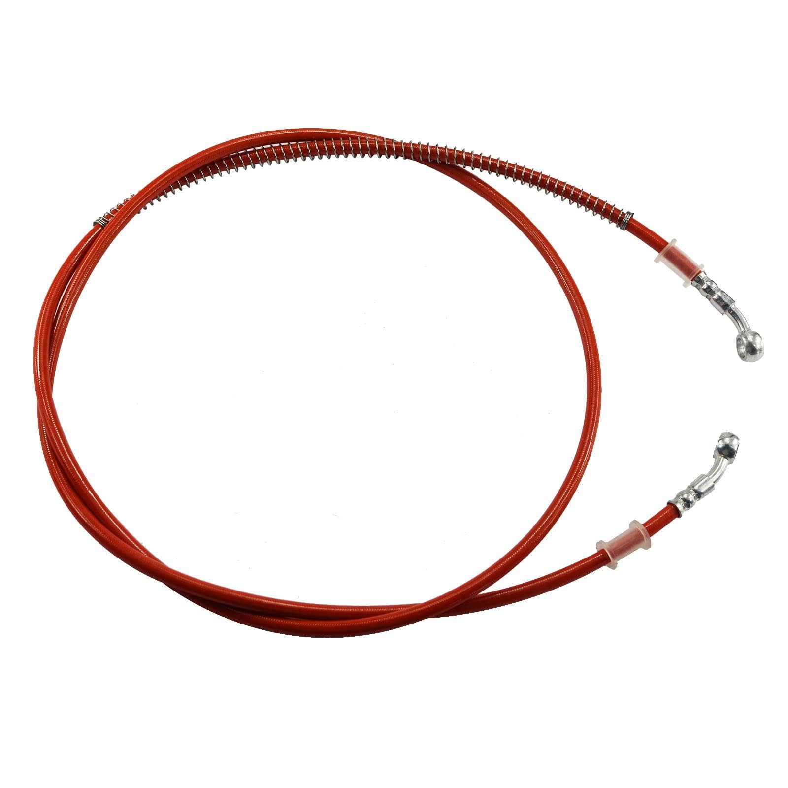 Pro Bat 86'' Braided Hydraulic Brake Hose Line Pipeline For Chinese Gy6 Scooter Atv Dirt Bike Go Kart 10Mm Banjo Ends Orange