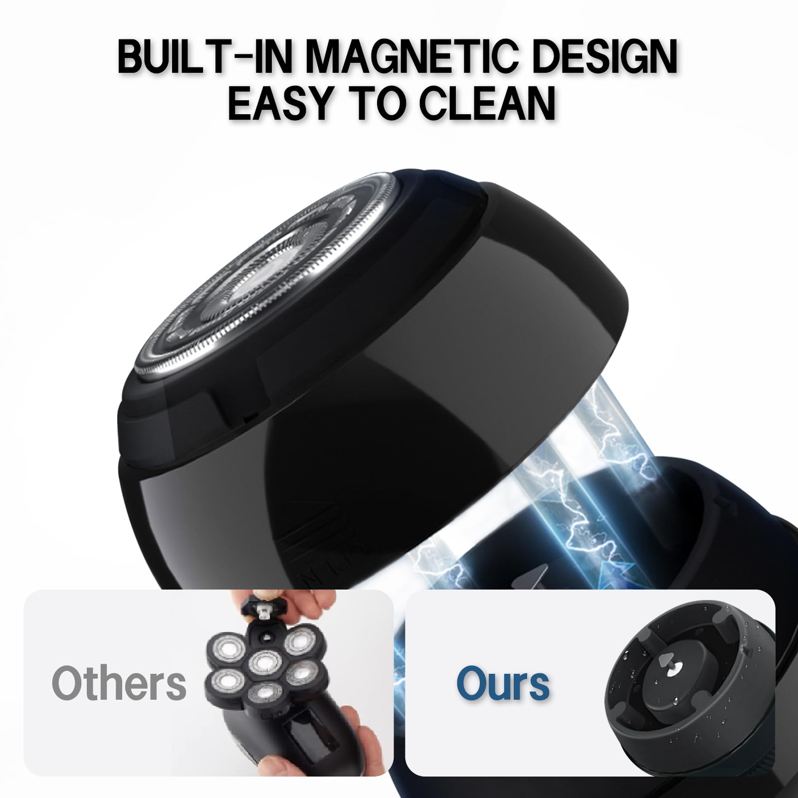 Head Shavers For Bald Men, Mini Electric Razor For Bald Men, Travel Shaver Portable, Type C Charging, Waterproof Pocket Size Ele