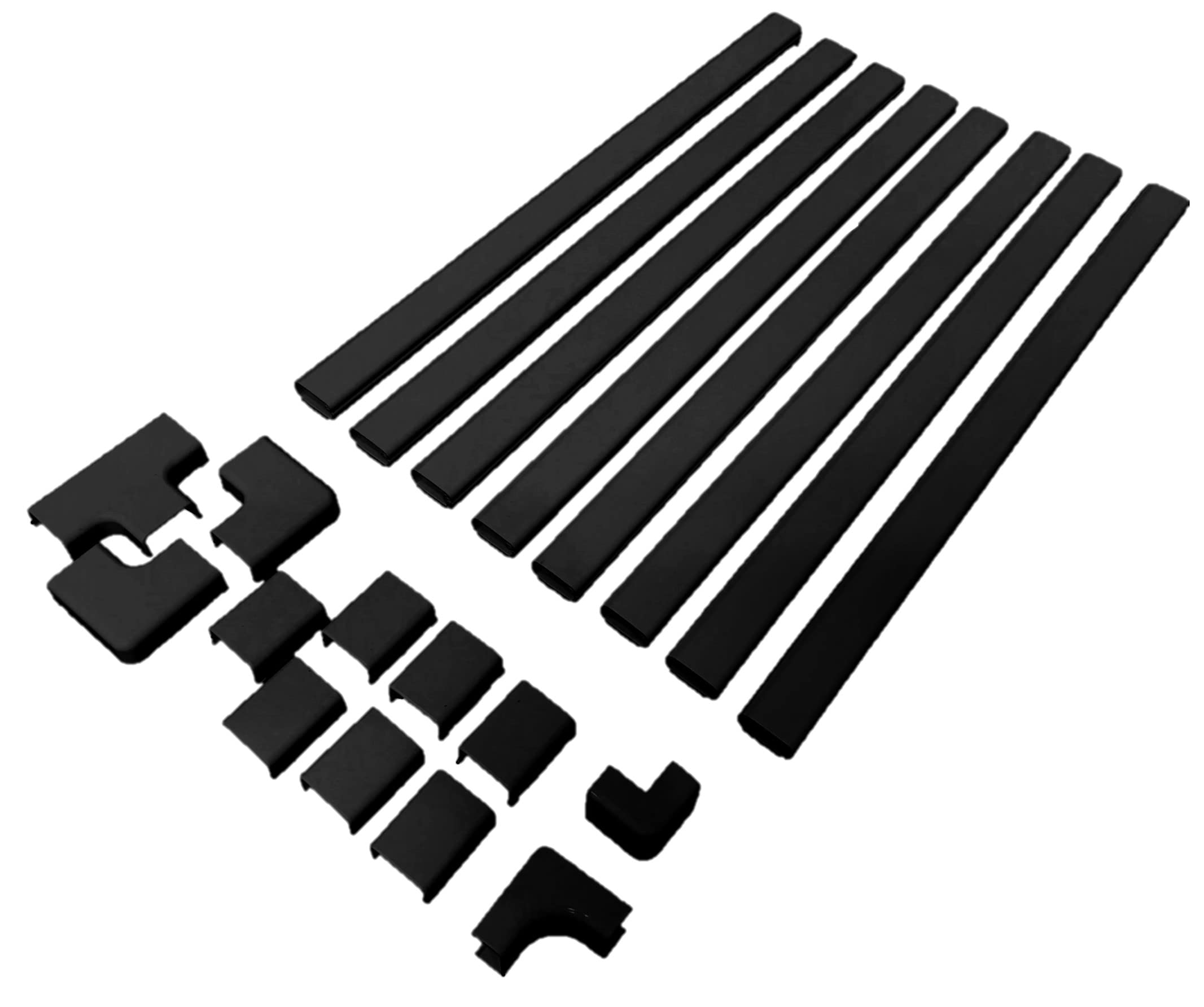 Legrand Wiremold C210Sbk Cordmate Ii 128 Inch 20 Piece Cord Cover Kit, Organizer For Wall, Holds Up To 3 Cords Or Cables, Sustai