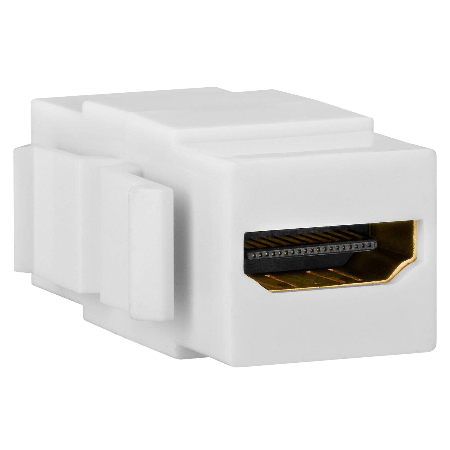 Cmple   Hdmi Keystone Coupler Jack F/F, Keystone Jack For Patch Panel Wall Plate, Snap In Hdmi Female To Female Coupler