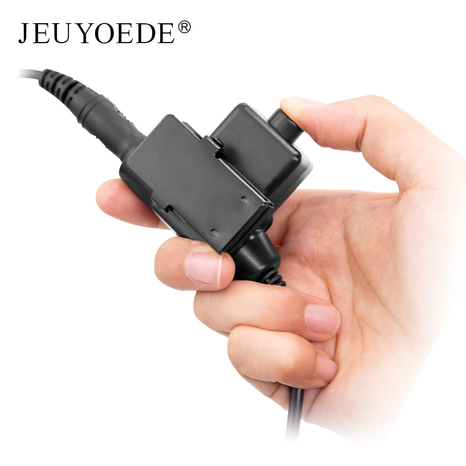 Jeuyoede U94 Ptt Tactical Military Adapter Standard 7.1Mm Plug Compatible With Midland Gxt, Lxt Series Walkie Talkie