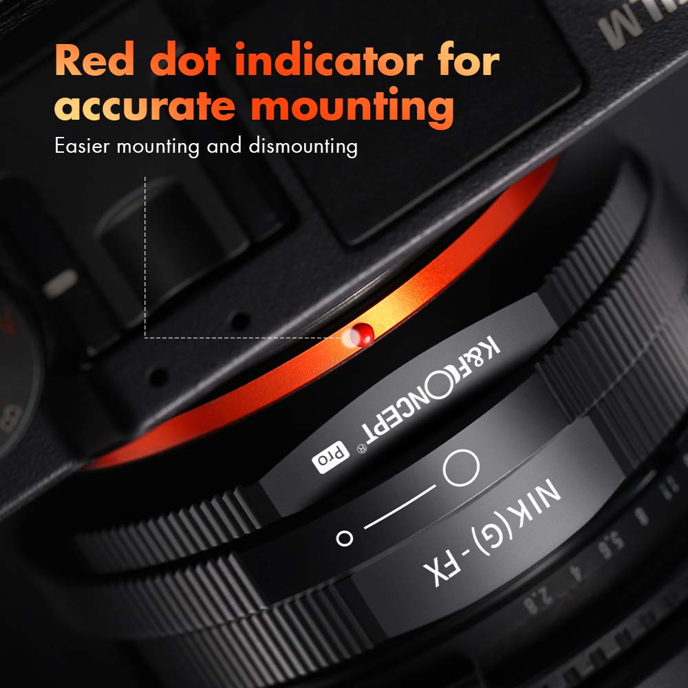 K&F Concept Lens Mount Adapter Compatible For Nikon G/F/Ai/Ais/D/Af S Mount Lens To Fujifilm Fuji X Series X Fx Mount Cameras With Matting Varnish Design For Fuji Xt2 Xt20 Xe3 Xt1 X T2