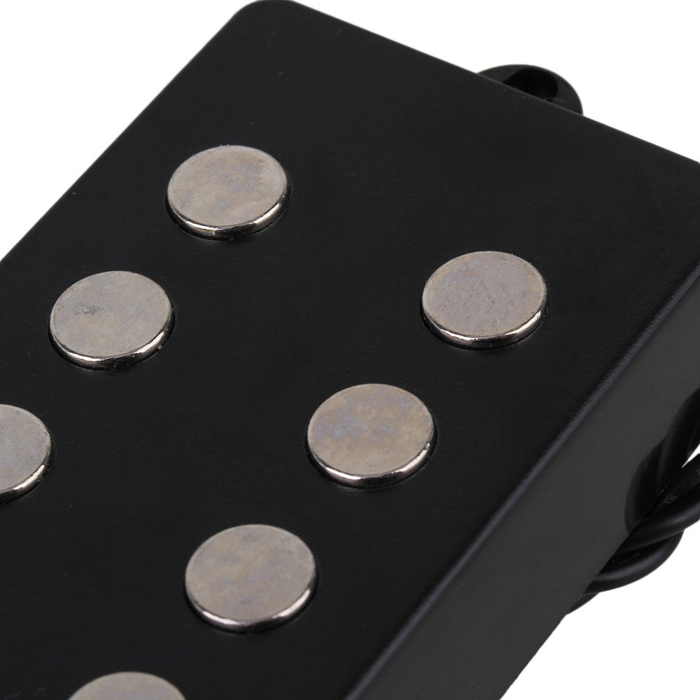 Bqlzr Black Ceramic Magnet 5 String M Bass Humbucker Double Coil Pickup For Bass Guitar And Bass Replacement Pack Of 2 4.13X1.77X0.7Inch(Lxwxh)