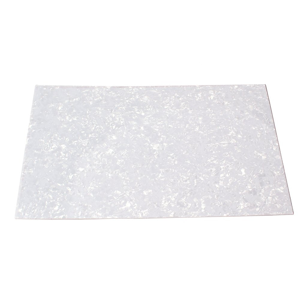 Hsyok Guitar Pickguard Material, White Pearl Pick Guards Material 3 Ply 11.6X17 Inch,Electric/Acoustic Guitar Pick-Guard Materia