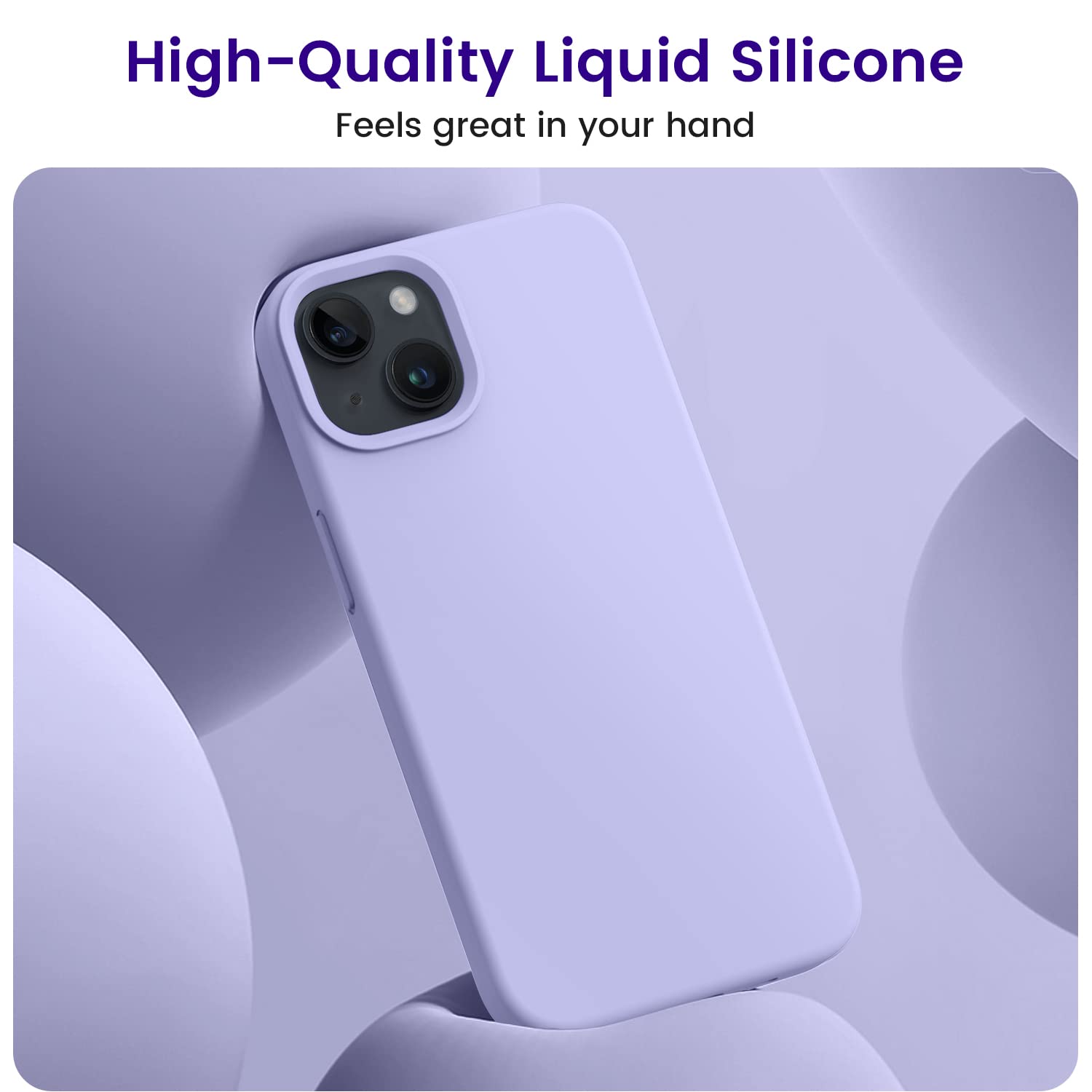 Otofly Designed For Iphone 13 Case, Silicone Shockproof Slim Thin Phone Case For Iphone 13 6.1 Inch Light Purple