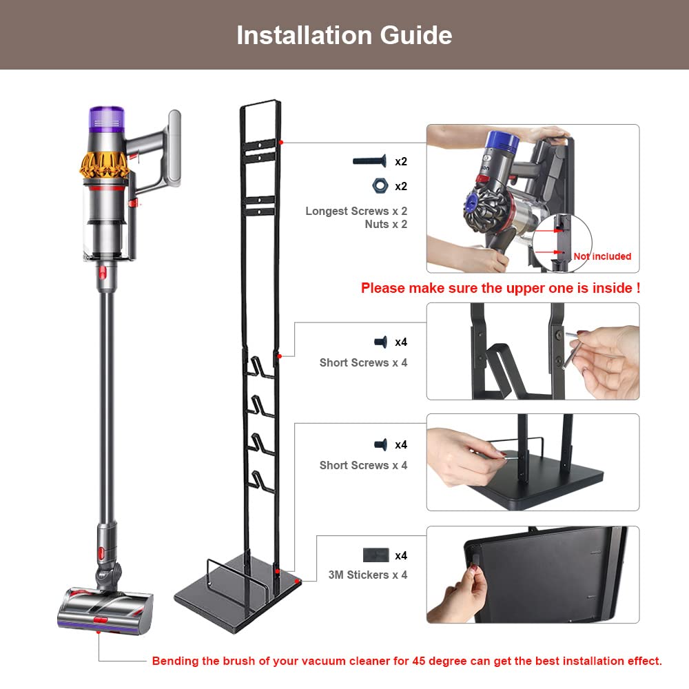 Foho Vacuum Stand Compatible For Dyson, Stable Metal Storage Bracket Stand Holder Compatible For Dyson Handheld V6 V7 V8 V10 Dc3
