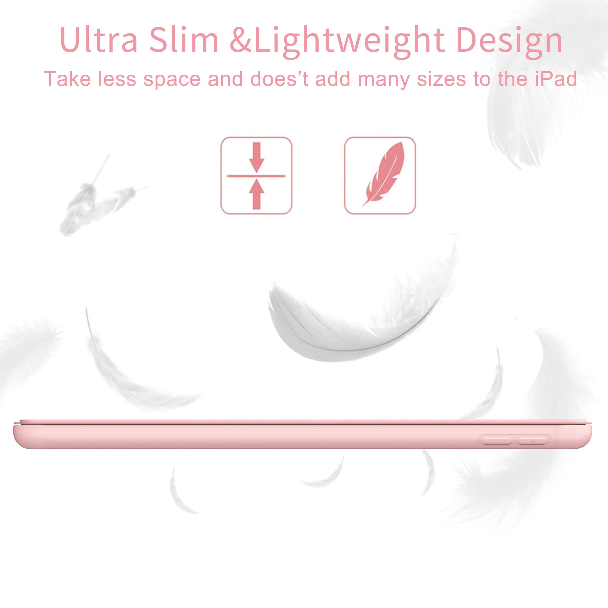 Protutab Case Compatible With Ipad 9Th Generation, Auto Wake&Sleep Slim Trifold Stand Case Compatible With Ipad 9Th Generation &