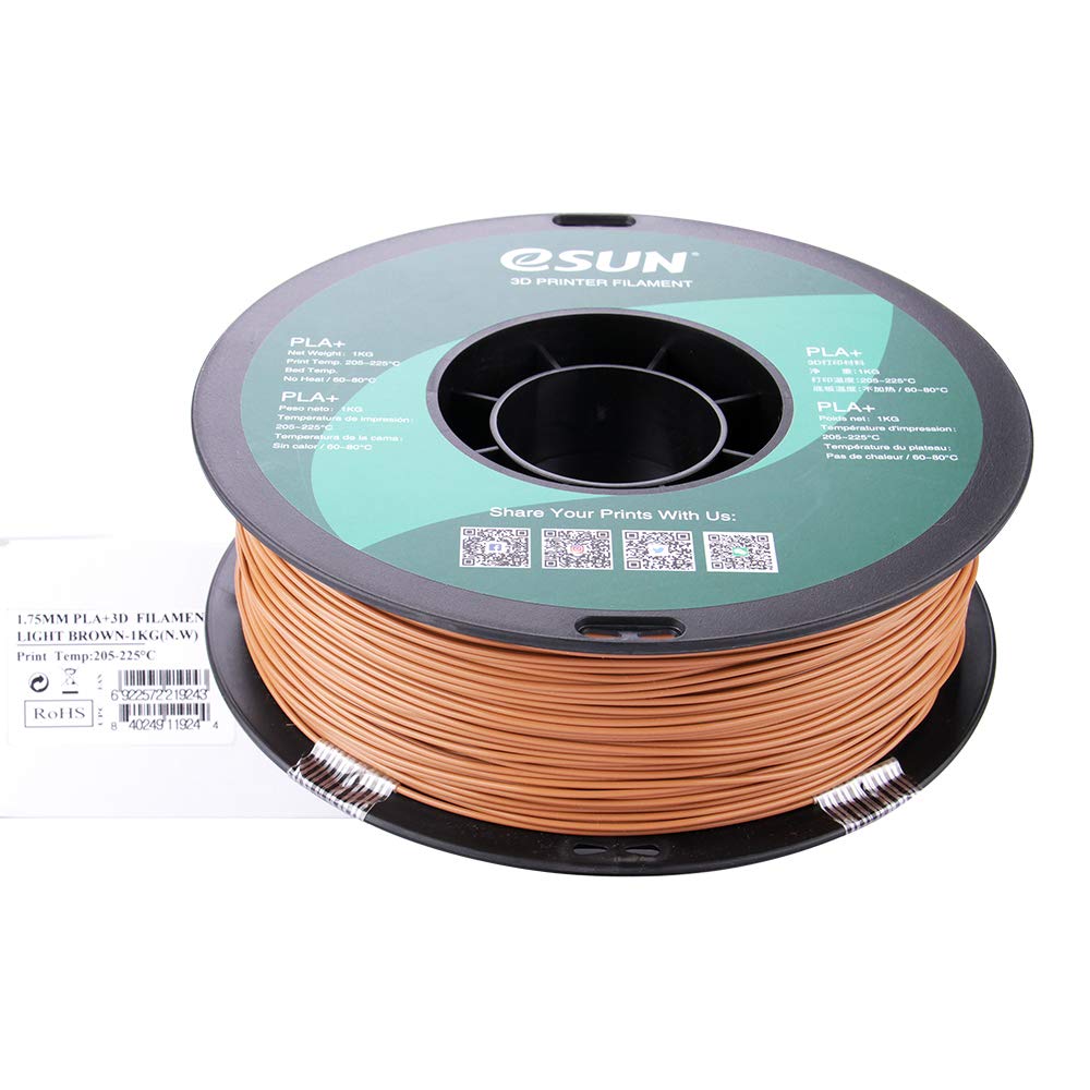 Esun Pla Pro (Pla+) 3D Printer Filament, Dimensional Accuracy +/  0.03 Mm, 1Kg Spool, 1.75Mm, Light Brown