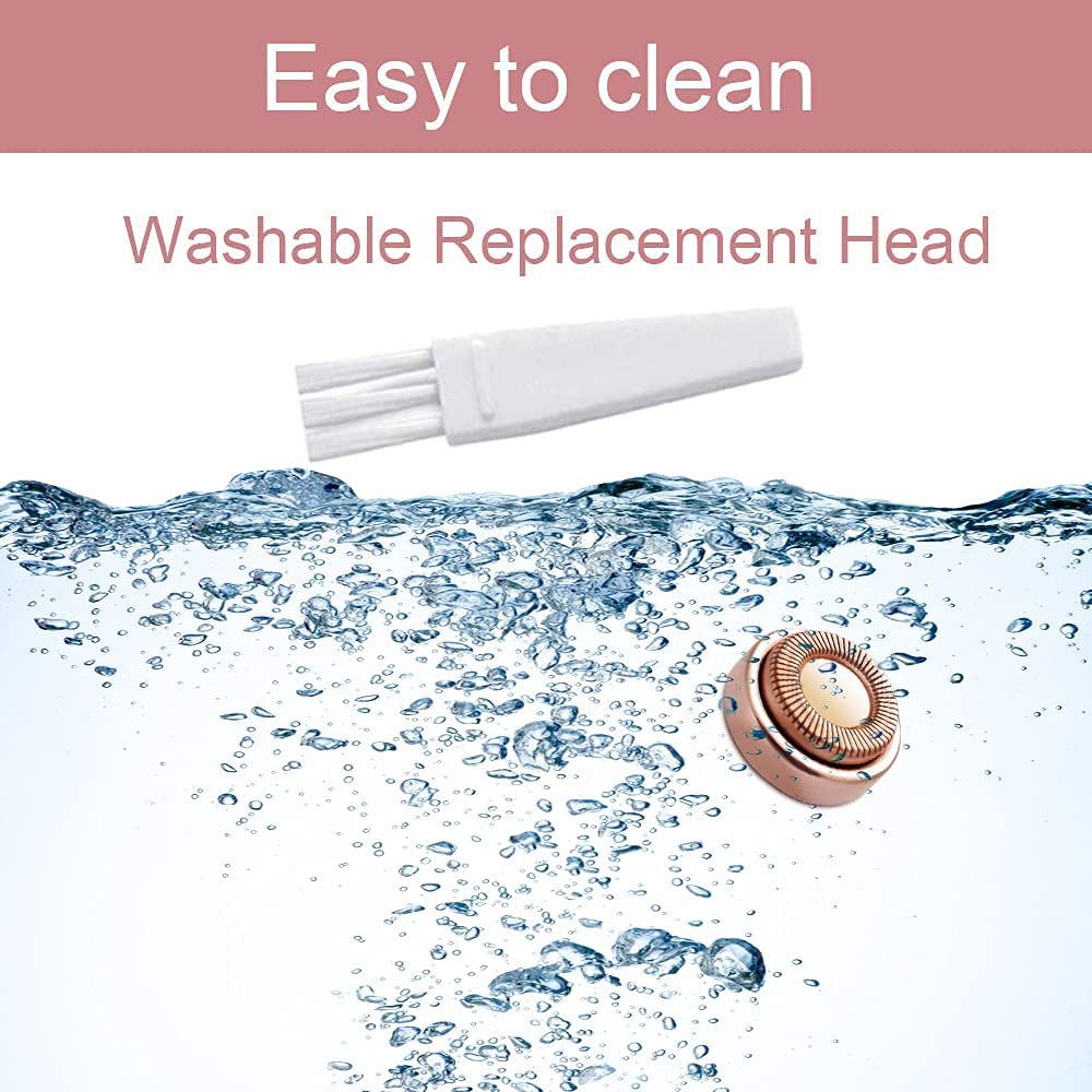 Facial Hair Remover Replacement Heads, For Flawless Women Lip Soft Touch, Chin, And Cheeks Cleaning As Seen On Tv 18K Gold Plate