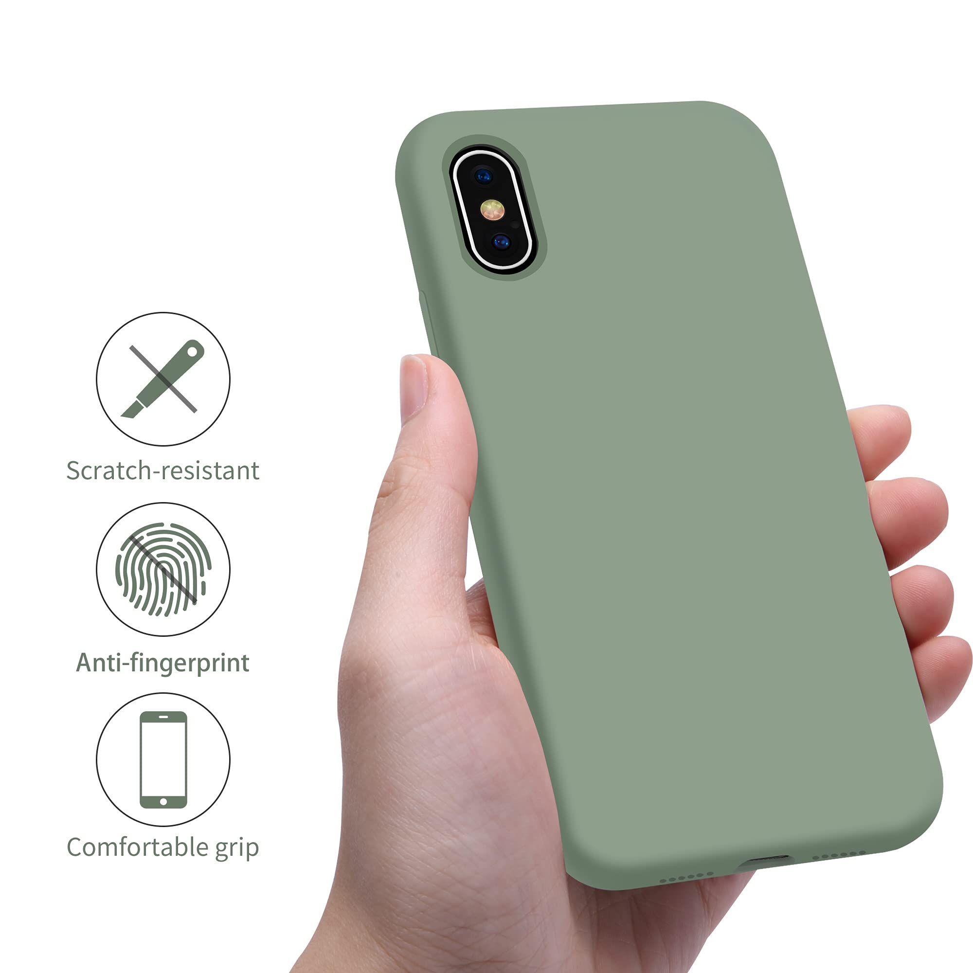 Otofly For Iphone X Case, Ultrathin Slim Fit Premium Soft Silicone Rubber Full Body Protective Bumper Phone Case Compatible With