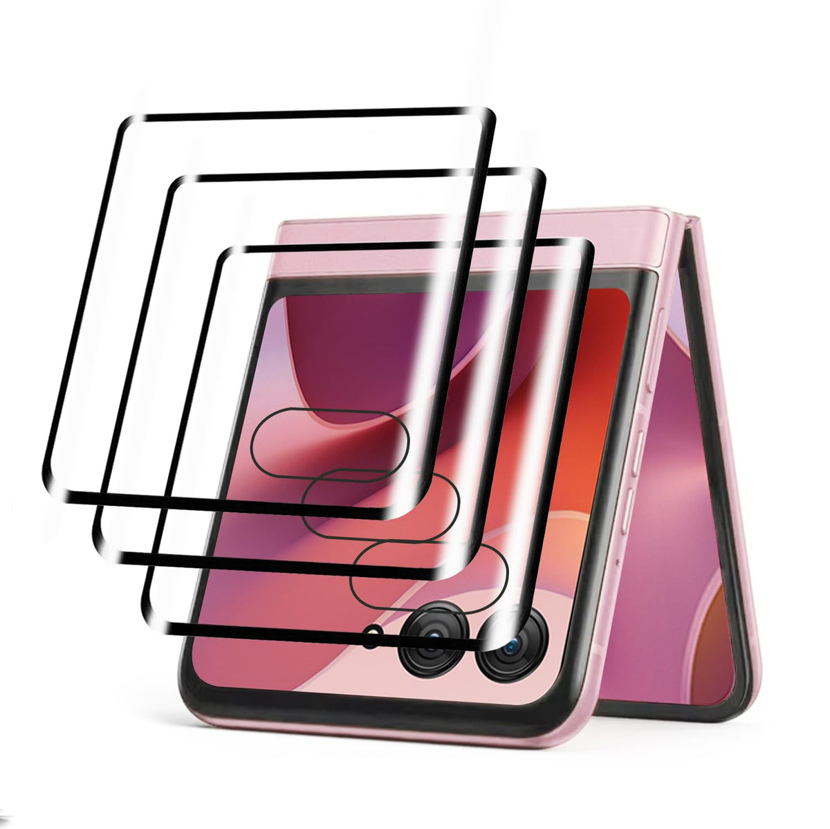 Weynrbox For Motorola Razr 2025/Razr 2024 Front Screen Protector (3 Pack),Moto Razr 2024/Razr 2025 Tempered Glass Screen Protect