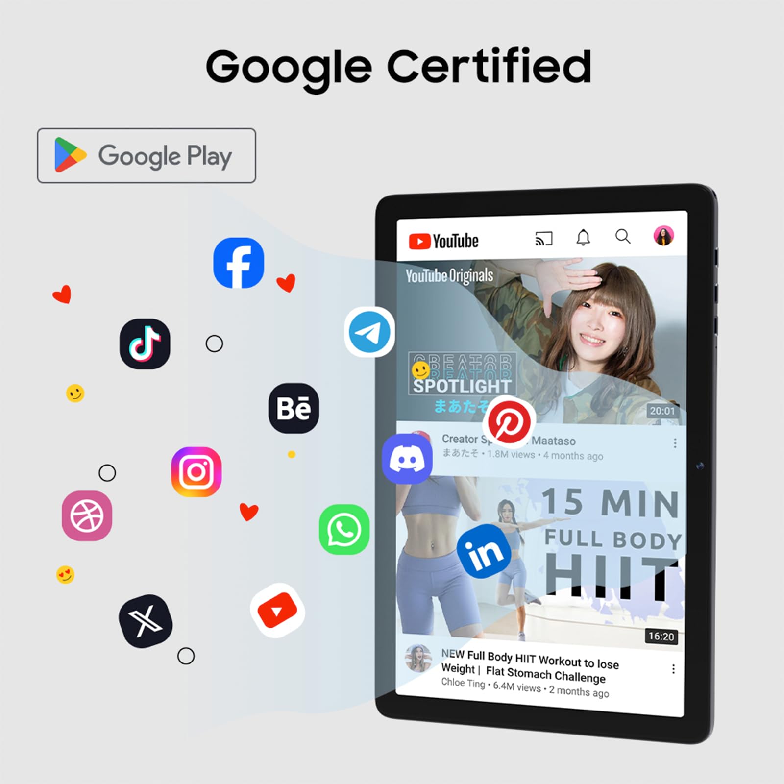 Apolosign Tablet, 10.1    Android Tablet With Octa-Core Processor, Lcd Touchscreen, 8(4+4) Gb Ram, 64Gb Rom, 1Tb Expandable Stor