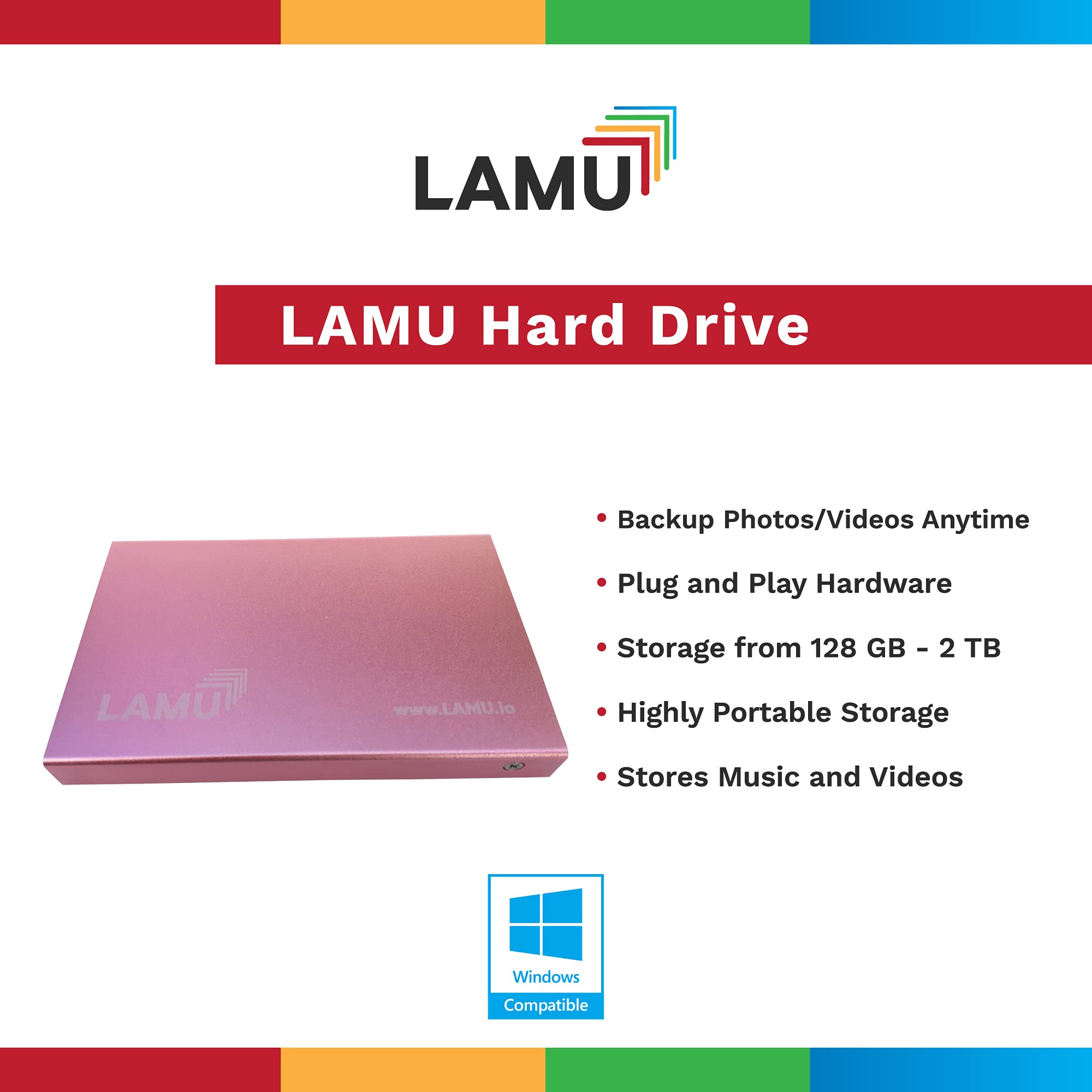 Lamu Photo Organizer 2Tb   Digital Picture Manager For Windows   Software Included To Easily Organize Your Photos And Videos   D