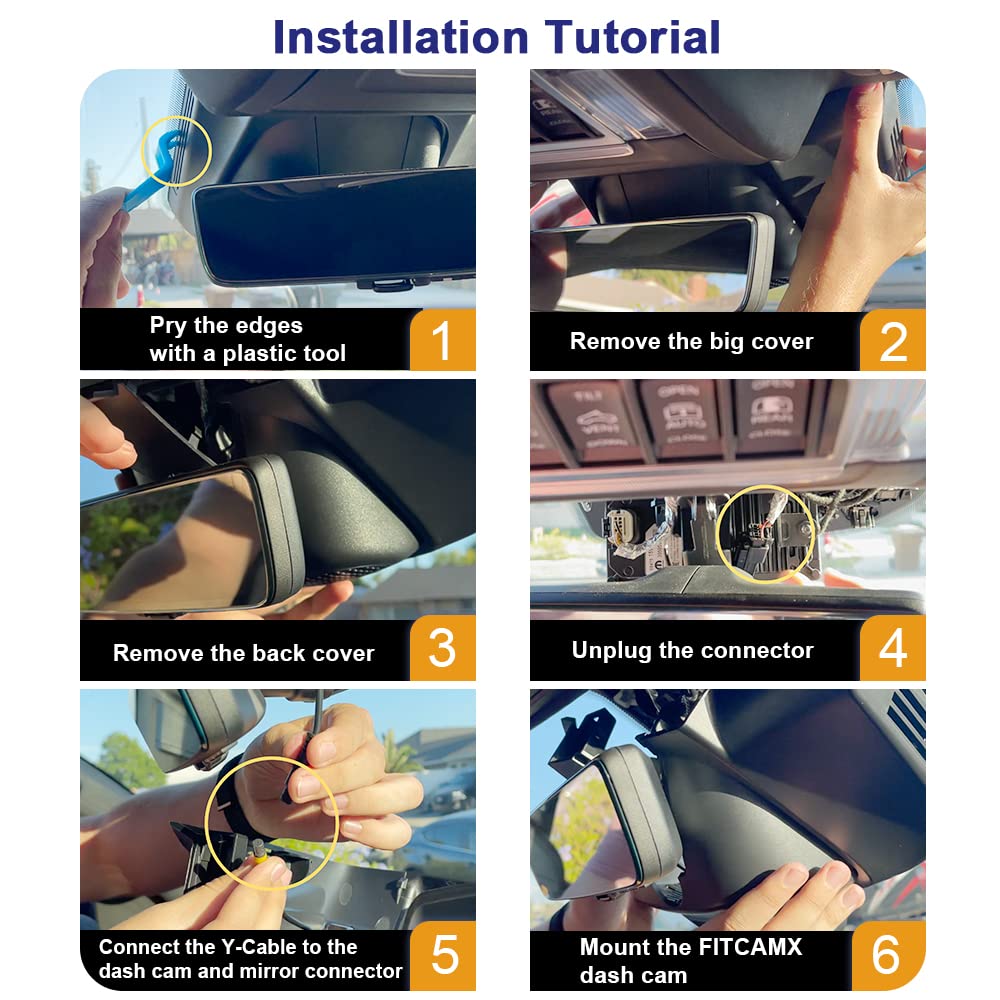 Fitcamx 4K Dash Cam Suitable For Ram 1500 (Model B) 2019 2024 Rebel Big Horn Laramie Tradesman Trx Classic, Oem Look, 2160P Uhd