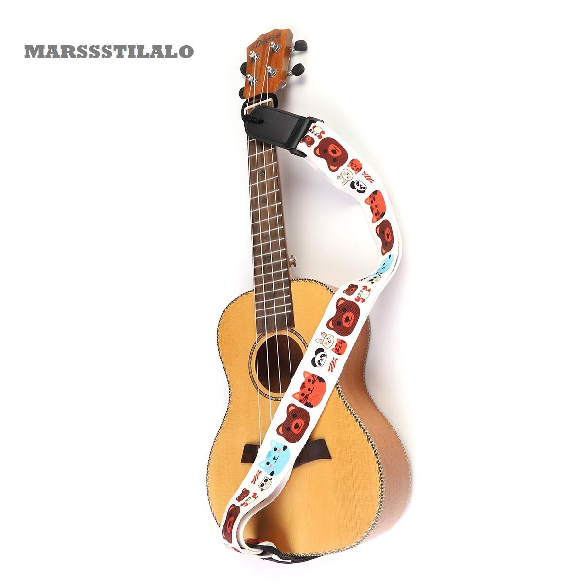Marssstilalo Cute Soft Polyster Cartoon Ukulele Shoulder Strap Small Guitars Strap, Hawaiian, Tenor Ukuleles, Concert Ukuleles,