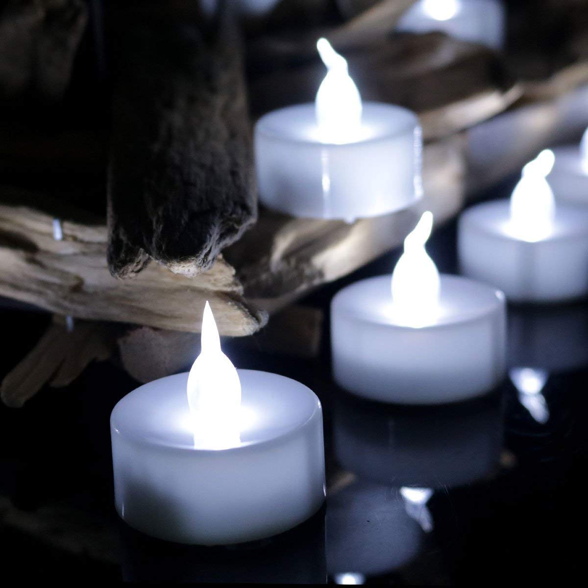 Anziner Led Tealights,24 Pack Flameless Candles Lights Realistic Flickering Battery Operated Led Tea Lights Candles For Christma
