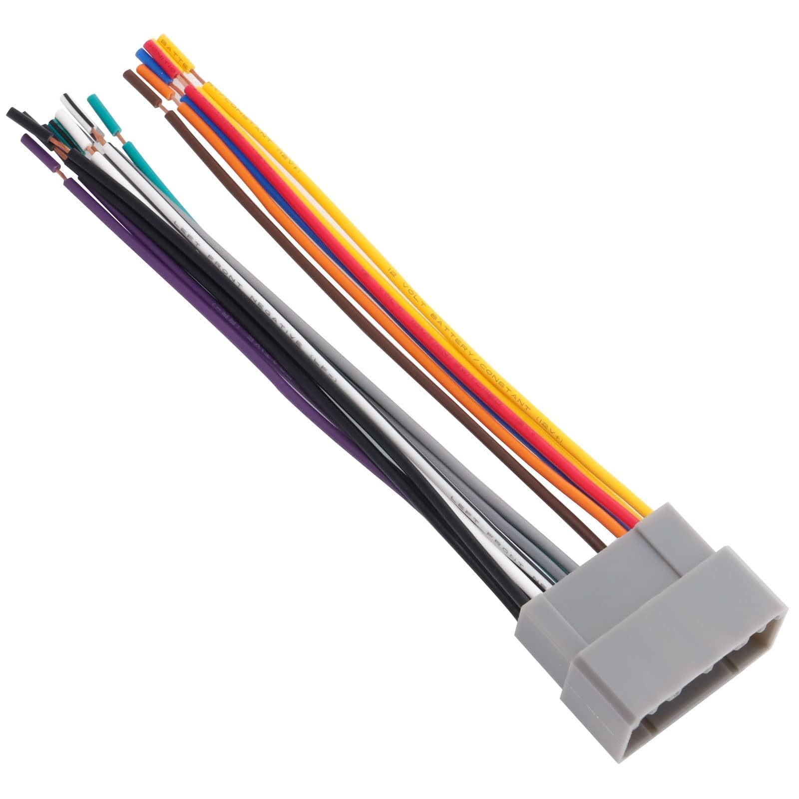 Red Wolf Radio Wire Harness Fit For Select 2002 2006 Dodge Ram Chrysler Jeep Power 4 Speakers, Radio Wiring Harness For Installing Aftermarket Car Stereo Connector Plug Non Factory Amplified