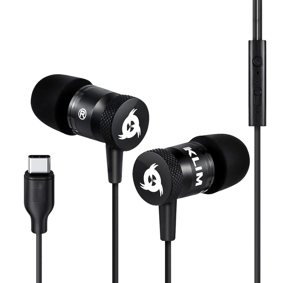 Klim Fusion C   Usb C Earbuds With Microphone + Long Lasting Wired Ear Buds + 5 Years Warranty   Innovative: In Ear With Memory
