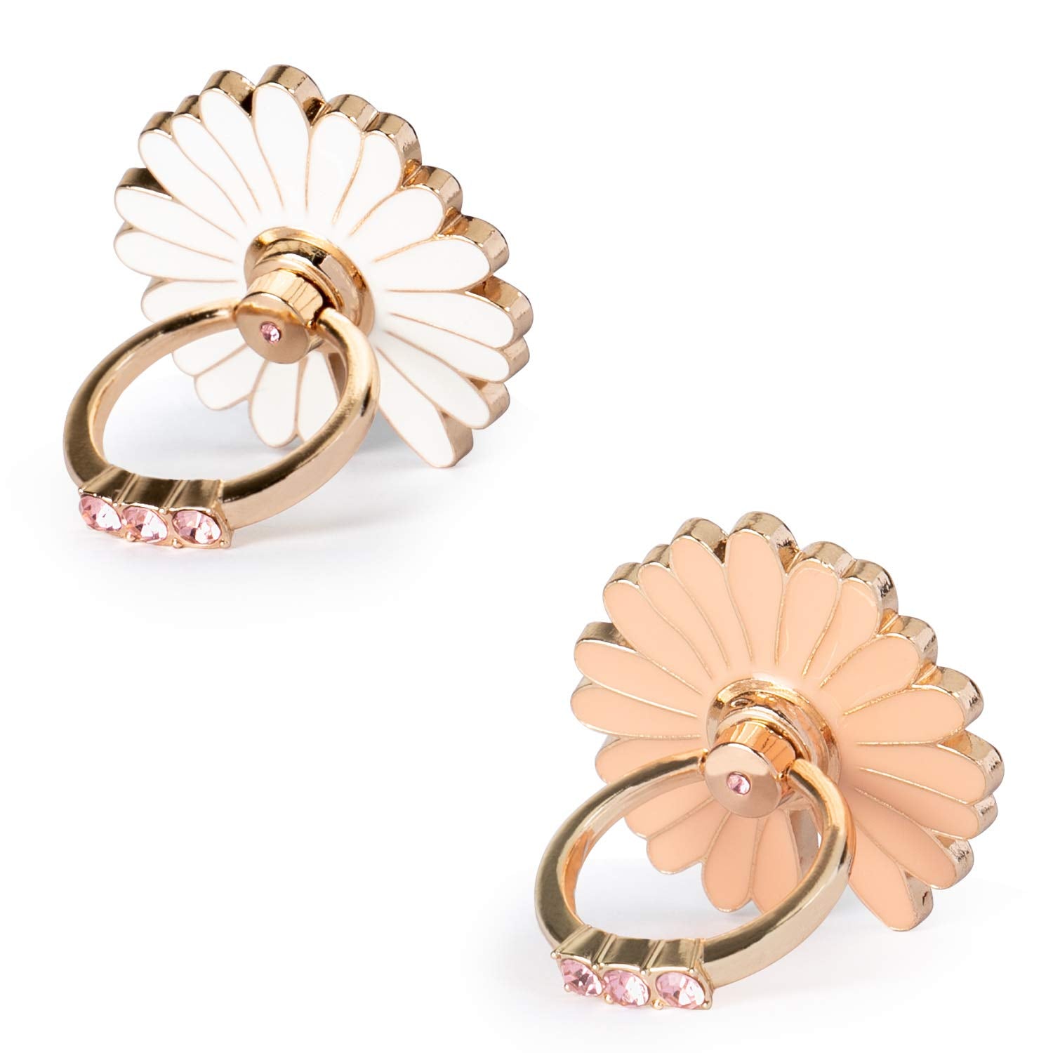 Watache Finger Ring Stand, 2 Pack Luxury Glitter Diamond Universal Metal Smartphone Finger Ring Grip Holder Kickstand For Iphone