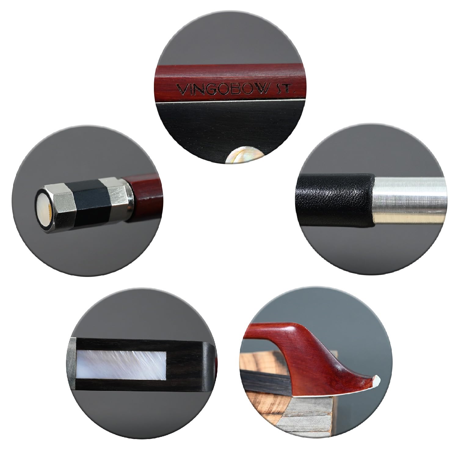 Brazilwood French Style Double Bass Bow 3/4 Size Well Handmade Deep And Powerful Sound